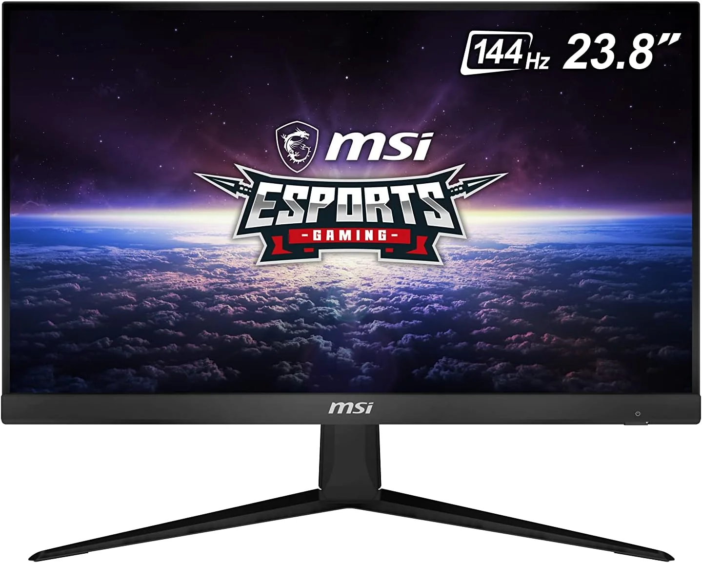 مانیتور گیمینگ MSI Optix G241 Esports IPS - سایز 23.8 اینچ، نسبت تصویر 16:9 فول اچ دی (1920x1080)، IPS، نرخ تازه‌سازی 144 هرتز، زمان پاسخگویی 1 میلی‌ثانیه، FreeSync Premium، DisplayPort، HDMI، طیف رنگی گسترده، Night Vision، Anti-Flicker، نور آبی کمتر، مشکی