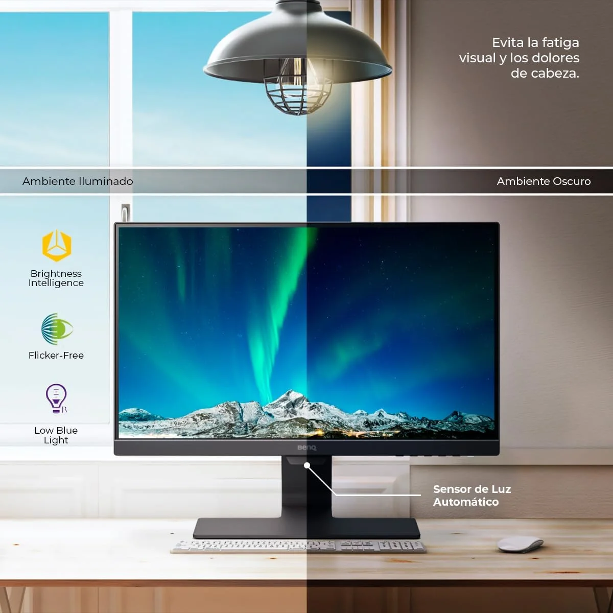 مانیتور 31.5 اینچی BenQ GW3290QT با کیفیت QHD و پنل IPS، پورت USB-C، طراحی ارگونومیک، فناوری محافظت از چشم، بلندگوهای دارای فیلتر نویز، میکروفون با قابلیت حذف نویز، پایه اختیاری GC01 با عملکردهای مختلف، قابلیت Daisy Chain و تنظیم ارتفاع