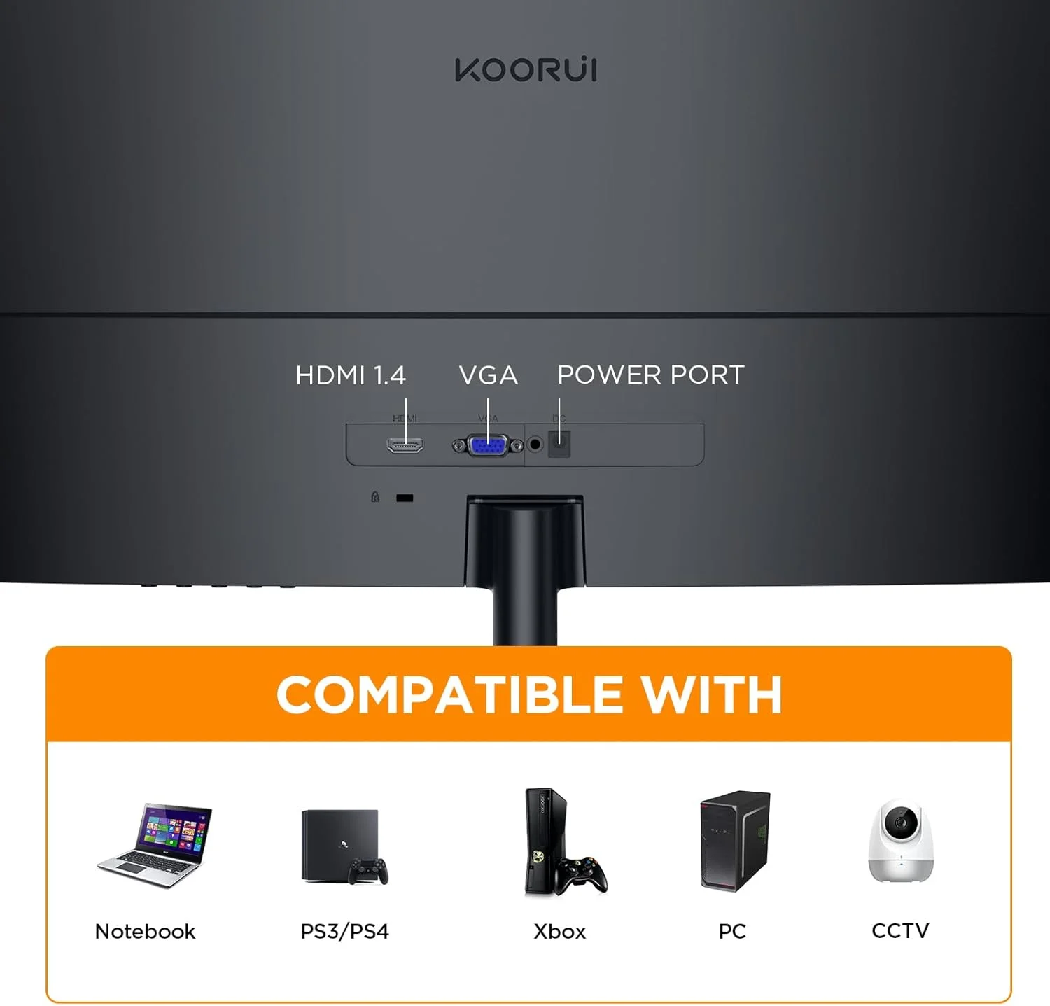 مانیتور خمیده 27 اینچی FHD کوروی، پنل VA، 1920x1080@75Hz، انحنای 1800R، تنظیم شیب، محافظت از چشم، مانیتور گیمینگ HDMI، VGA، مشکی