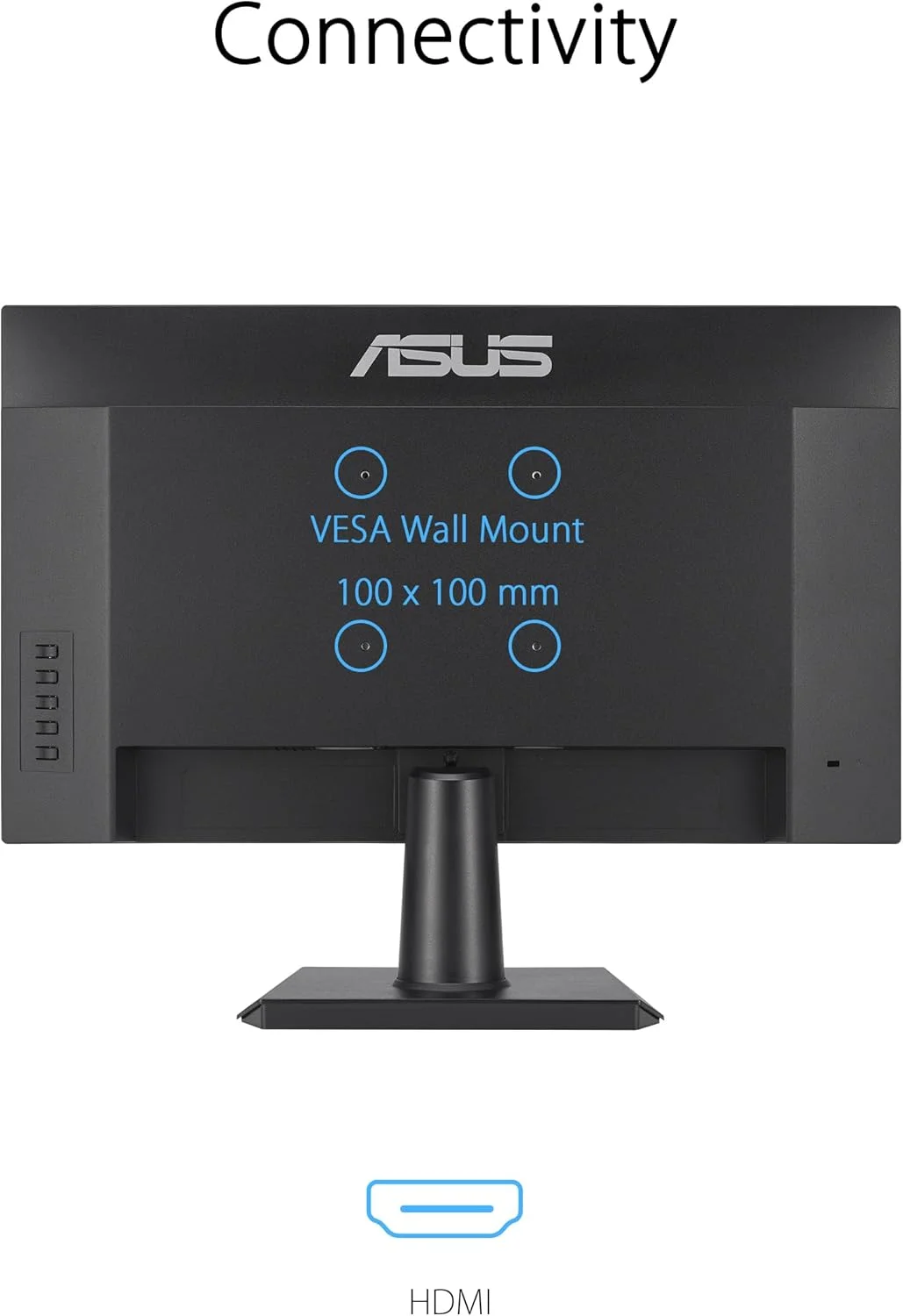 مانیتور گیمینگ مراقبت از چشم ASUS VA24EHF - 24 اینچ (قابل مشاهده 23.8 اینچ)، IPS، Full HD، بدون حاشیه، 100 هرتز، Adaptive-Sync، MPRT 1ms، HDMI، نور آبی کم، بدون پرش تصویر، قابلیت نصب روی دیوار