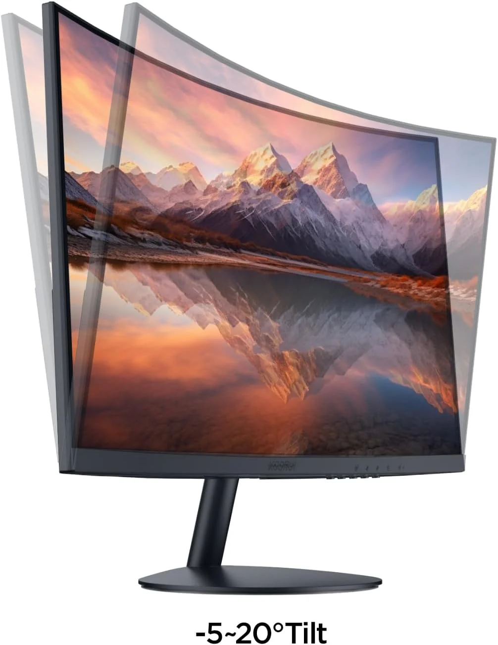مانیتور خمیده 27 اینچی FHD کوروی، پنل VA، 1920x1080@75Hz، انحنای 1800R، تنظیم شیب، محافظت از چشم، مانیتور گیمینگ HDMI، VGA، مشکی
