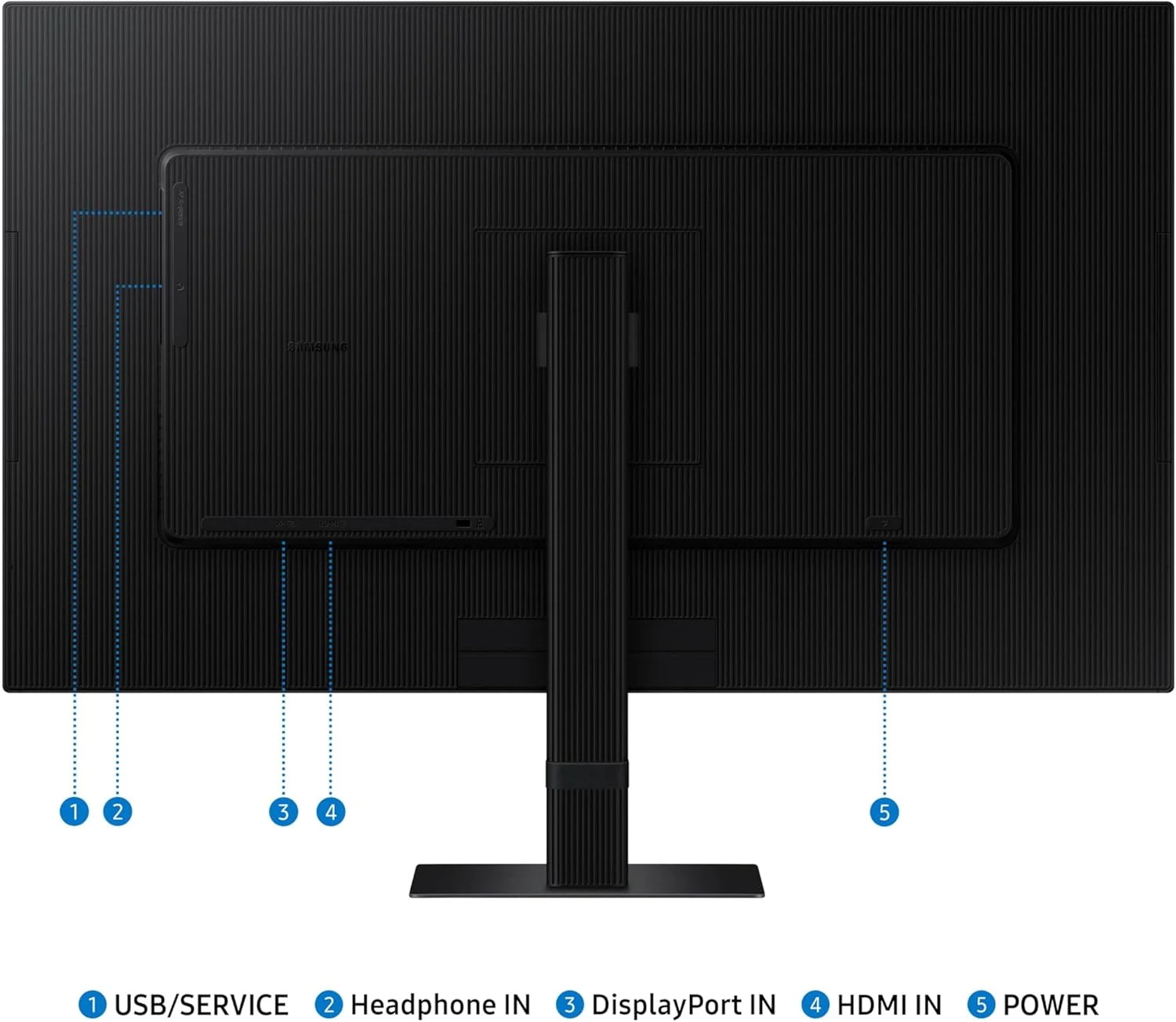 مانیتور 27 اینچی سامسونگ ViewFinity S7 (S70D) سری 4K UHD با رزولوشن بالا، HDR10، پورت های متعدد، پایه با نصب آسان، مراقبت پیشرفته از چشم، LS27D702EANXGO، 2024