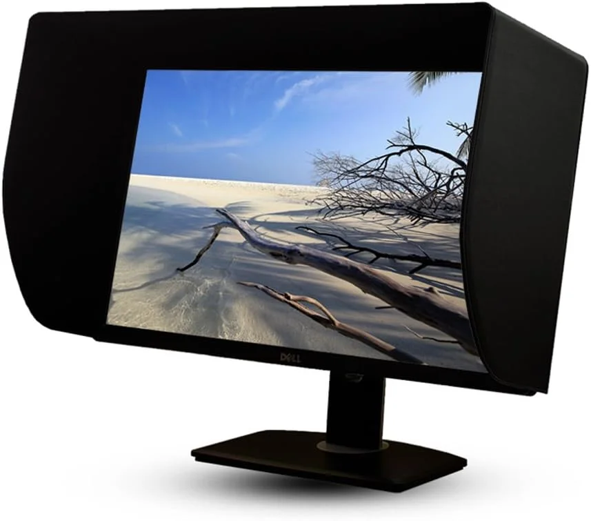 آفتابگیر مانیتور LCD LED مدل iLooker-27E سایز 27 اینچ مناسب برای مانیتورهای Dell HP Viewsonic Philips Samsung LG EIZO NEC ASUS ACER BENQ AOC LENOVO و سازگار با عرض قاب 635-655 میلی‌متر