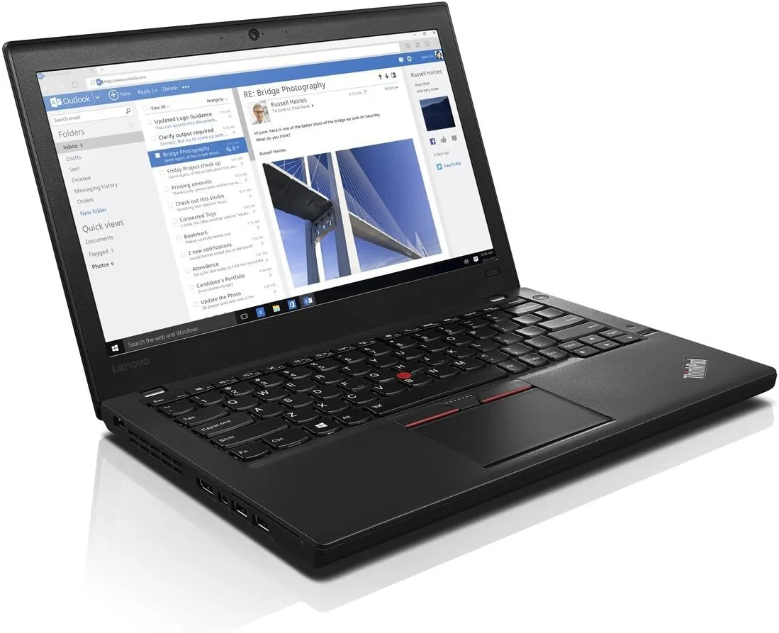 لپ تاپ تجاری لنوو Thinkpad X260 (بازسازی شده) - 20F60093US (صفحه نمایش 12.5 اینچی IPS، پردازنده Intel i5-6300U 2.4GHz، رم 8 گیگابایتی DDR4، حافظه SSD 256 گیگابایتی، بلوتوث 4.1، ویندوز 7/10 پرو 64 بیتی)