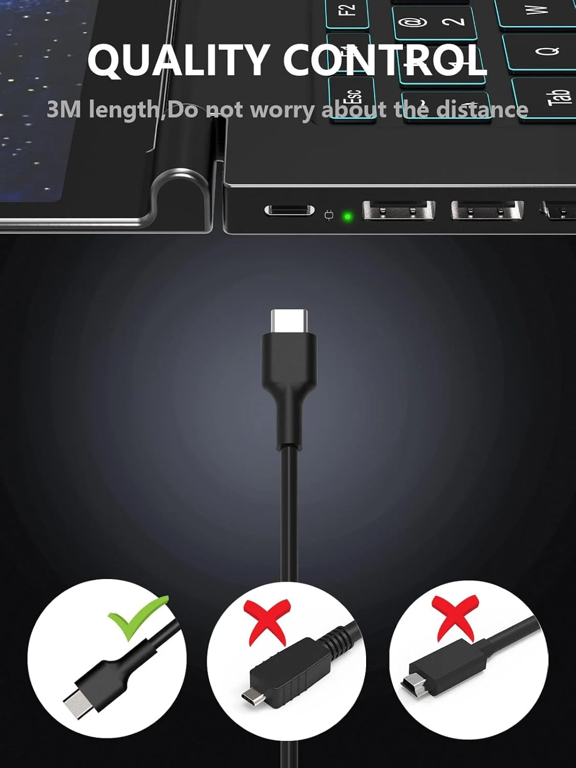 شارژر جهانی لپتاپ Mixyaceh PD 100W 90W آداپتور برق USB C، سیم برق Type C سازگار با MacBook Lenovo Dell HP Gateway Asus Acer Samsung LG Sony Monitor TV دستگاههای Type C مدل C0077 شارژر جهانی لپتاپ Mixyaceh PD 100W 90W آداپتور برق USB C، سیم برق Type C سازگار با MacBook Lenovo Dell HP Gateway Asus Acer Samsung LG Sony Monitor TV دستگاههای Type C مدل C0077