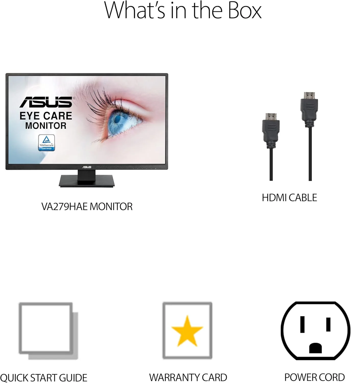 مانیتور 27 اینچی ایسوس مدل VA279HAE - Full HD، محافظت از چشم، نور آبی کم، بدون پرش تصویر، قابلیت نصب VESA، ضد انعکاس نور، HDMI، D-Sub، VGA