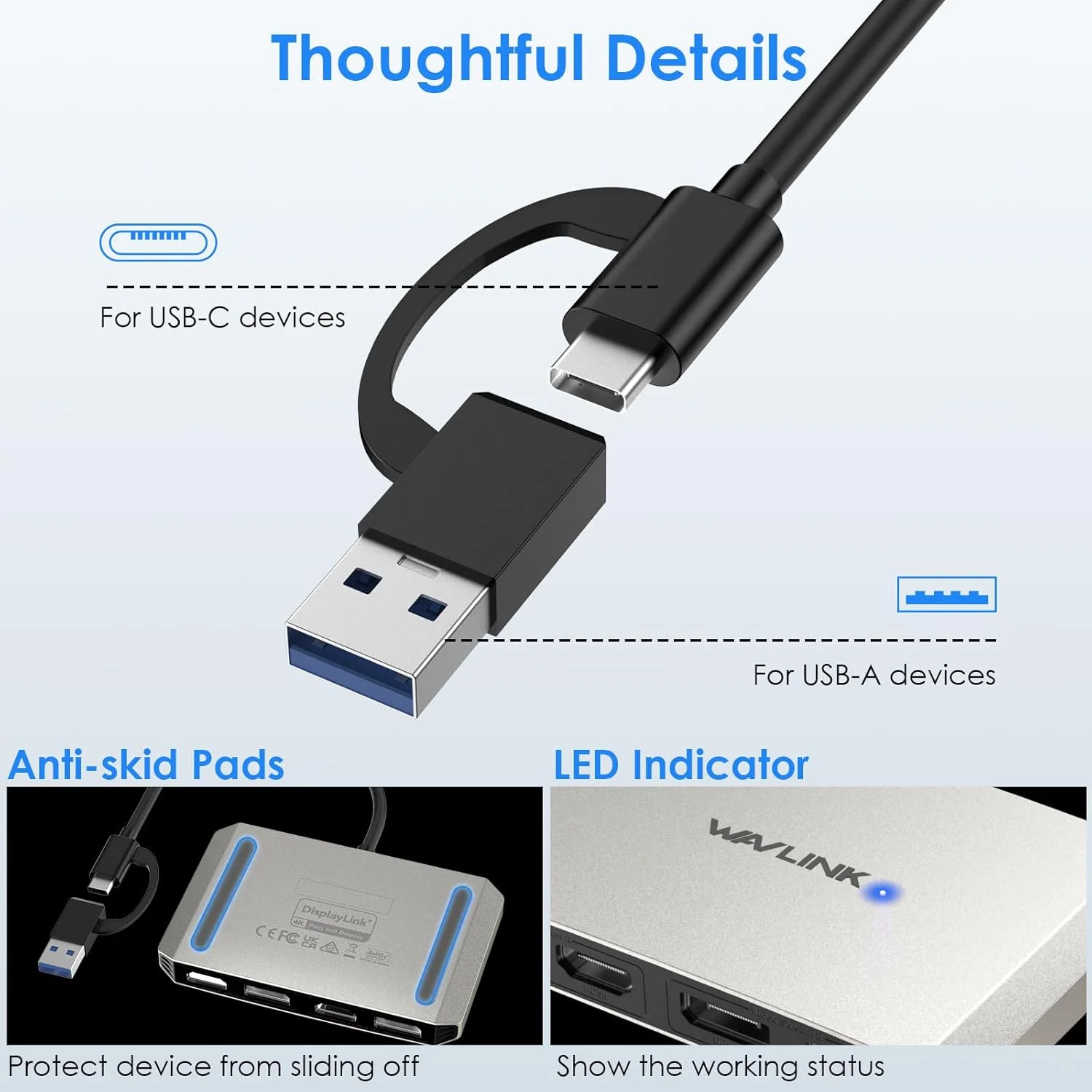 آداپتور USB 3.0/USB C به DisplayPort و HDMI ویولینک، هاب مانیتور دوگانه 5K/4K با نرخ 60 هرتز DisplayLink برای Dell HP Surface Lenovo، سازگار با ویندوز و M1/M2 Mac (نقره ای) آداپتور USB 3.0/USB C به DisplayPort و HDMI ویولینک، هاب مانیتور دوگانه 5K/4K با نرخ 60 هرتز DisplayLink برای Dell HP Surface Lenovo، سازگار با ویندوز و M1/M2 Mac (نقره ای)