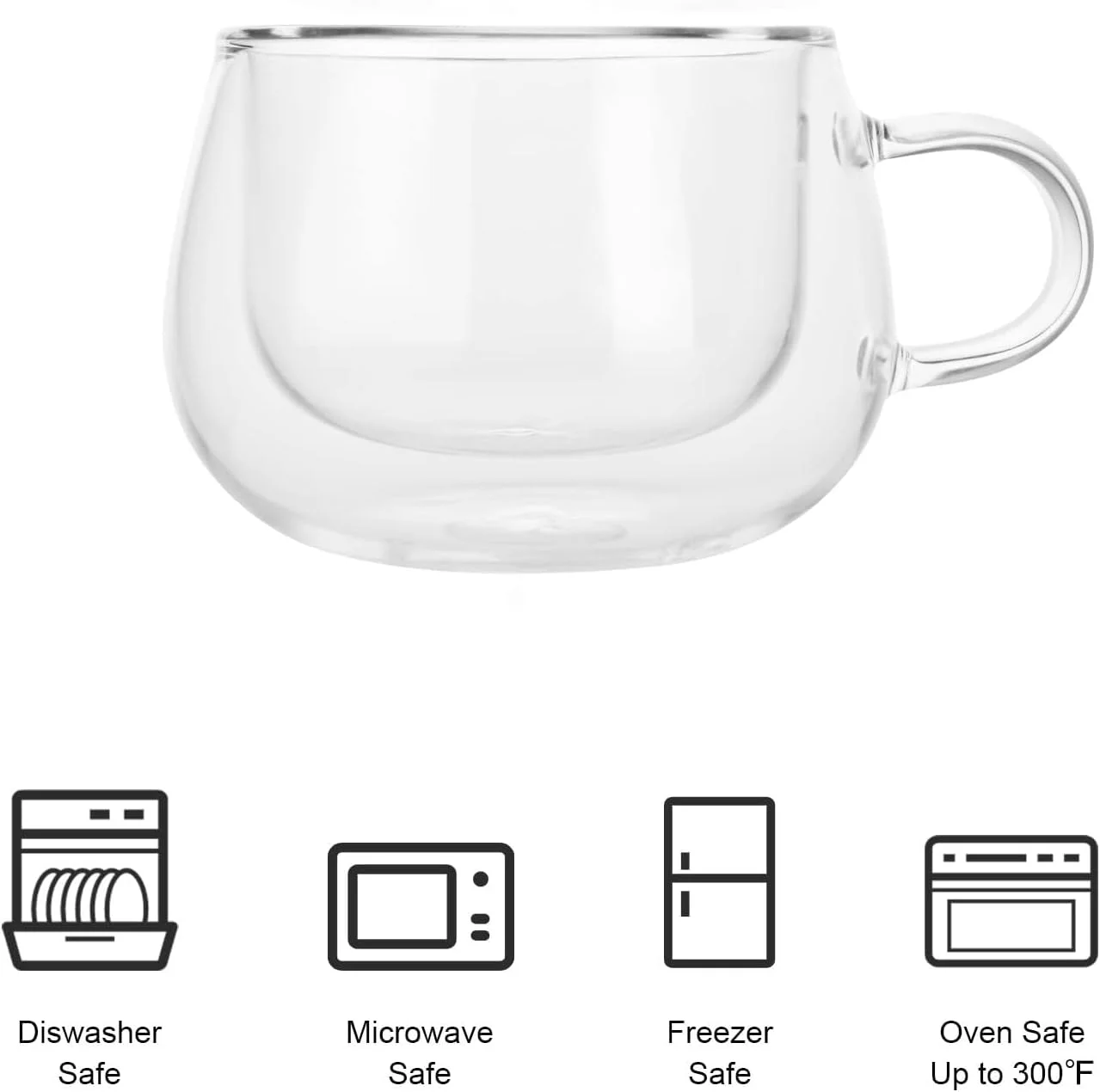 لیوان های قهوه شیشه ای دو جداره با دسته، 2 عدد فنجان اسپرسو بوروسیلیکات 150 میلی لیتری - سبک وزن، مقاوم در برابر حرارت، فنجان های قهوه و چای عایق حرارتی بادوام، تمیز کردن آسان لیوان های قهوه شیشه ای دو جداره با دسته، 2 عدد فنجان اسپرسو بوروسیلیکات 150 میلی لیتری - سبک وزن، مقاوم در برابر حرارت، فنجان های قهوه و چای عایق حرارتی بادوام، تمیز کردن آسان