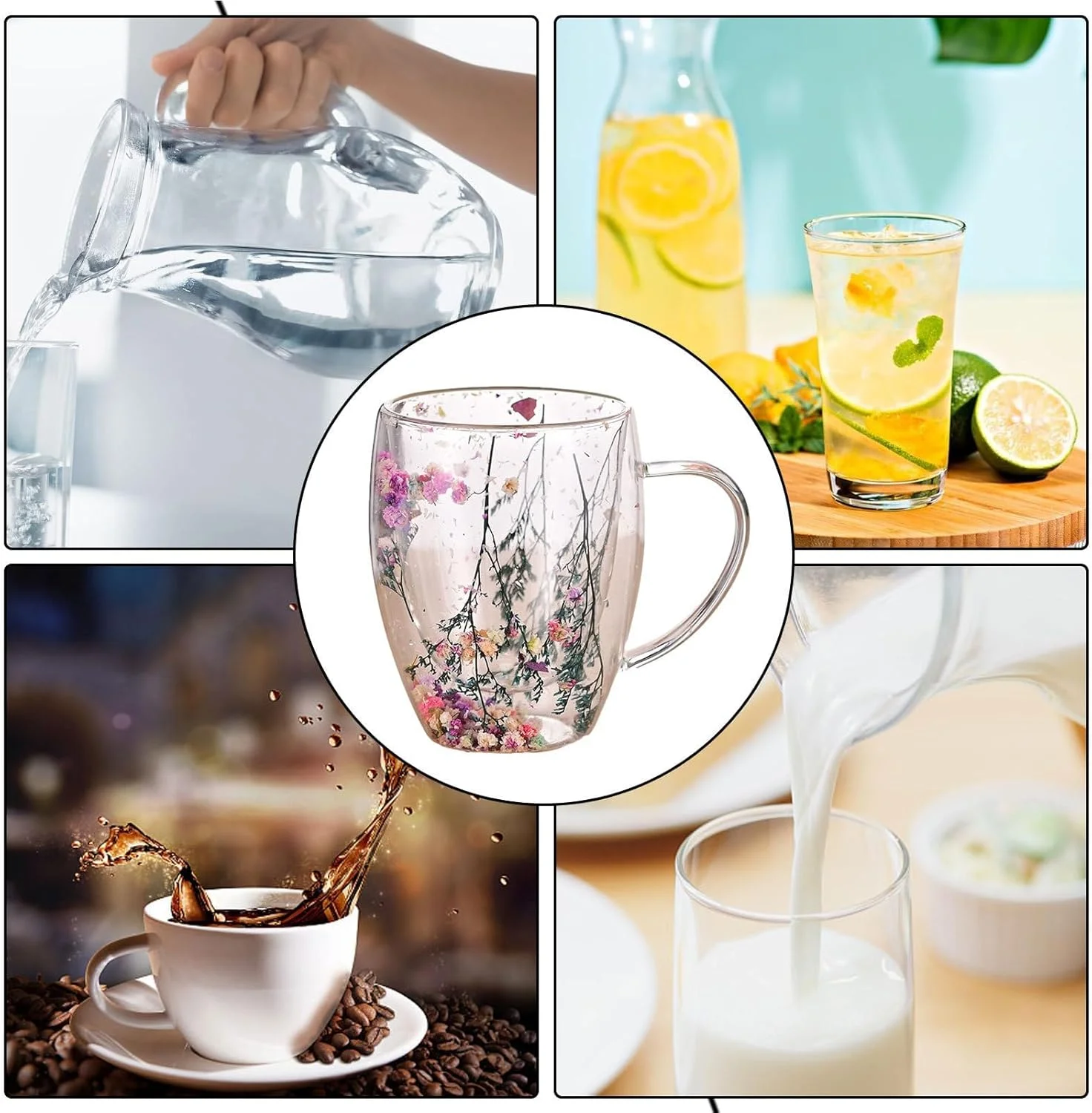 فنجان های شیشه ای دو جداره، فنجان های شیشه ای مقاوم در برابر حرارت، لیوان های شیشه ای بوروسیلیکات ضد سوزش، فنجان های کاپوچینو شفاف، فنجان های کاغذی داغ برای نوشیدنی های گرم، چای، قهوه، ایده آل برای دفتر کار خانگی فنجان های شیشه ای دو جداره، فنجان های شیشه ای مقاوم در برابر حرارت، لیوان های شیشه ای بوروسیلیکات ضد سوزش، فنجان های کاپوچینو شفاف، فنجان های کاغذی داغ برای نوشیدنی های گرم، چای، قهوه، ایده آل برای دفتر کار خانگی