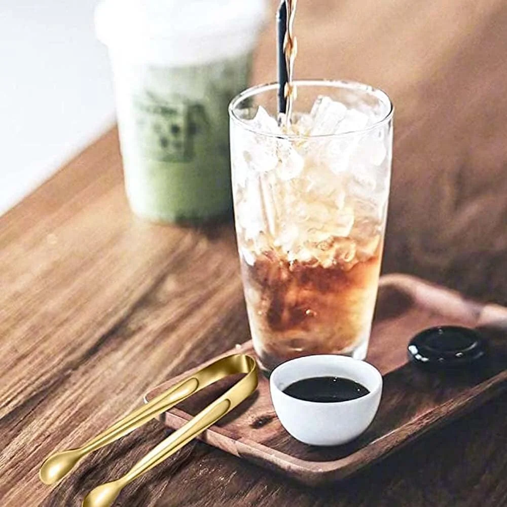 ست 10 عددی انبرهای غذا از جنس استیل ضد زنگ KASTWAVE - آب نبات سنگی، سرو مینی، یخ، انبرهای کوچک مربعی برای مهمانی چای، کافی شاپ و آشپزخانه (طلایی) ست 10 عددی انبرهای غذا از جنس استیل ضد زنگ KASTWAVE - آب نبات سنگی، سرو مینی، یخ، انبرهای کوچک مربعی برای مهمانی چای، کافی شاپ و آشپزخانه (طلایی)