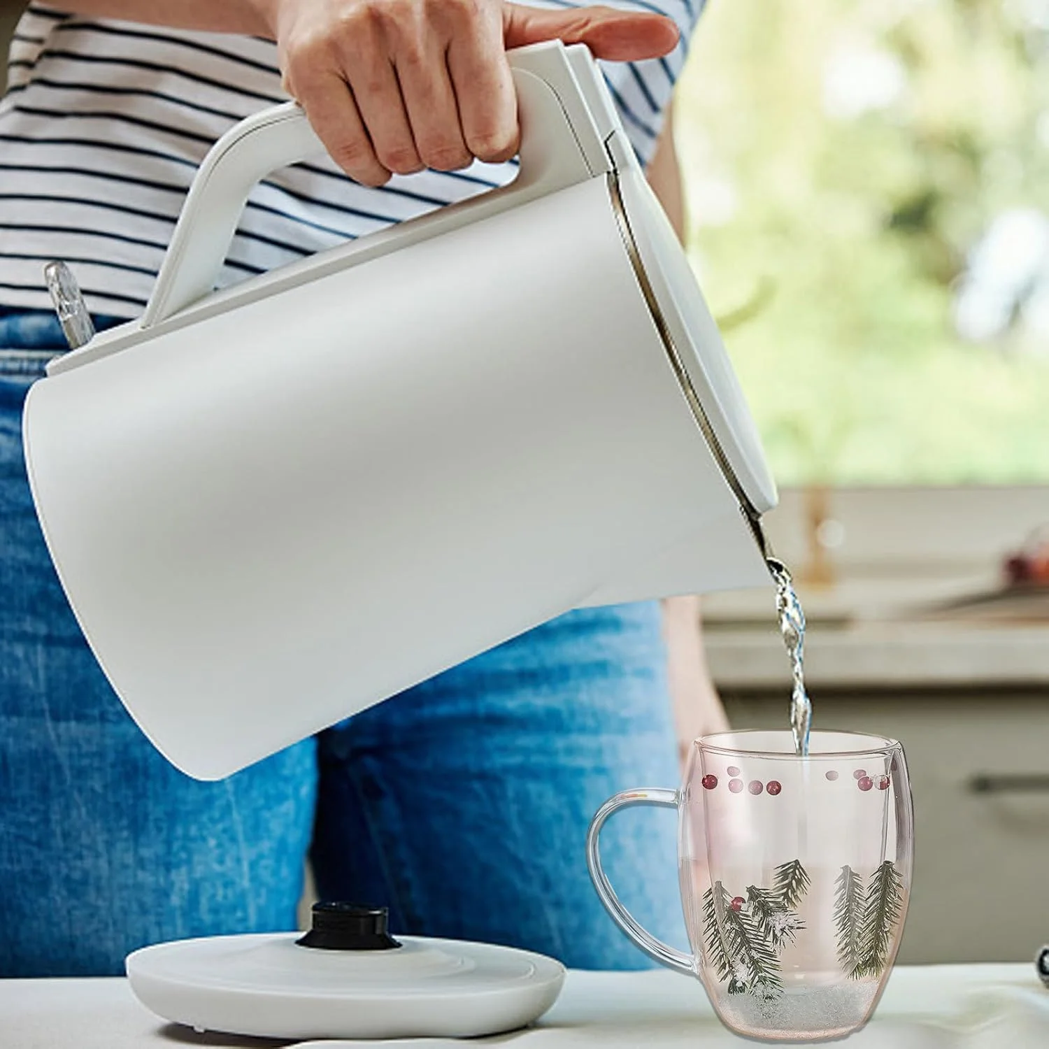 فنجان های شیشه ای دو جداره، فنجان های شیشه ای مقاوم در برابر حرارت، لیوان های شیشه ای بوروسیلیکات ضد سوزش، فنجان های کاپوچینو شفاف، فنجان های کاغذی داغ مناسب برای نوشیدنی های گرم، چای، قهوه، ایده آل برای خانه