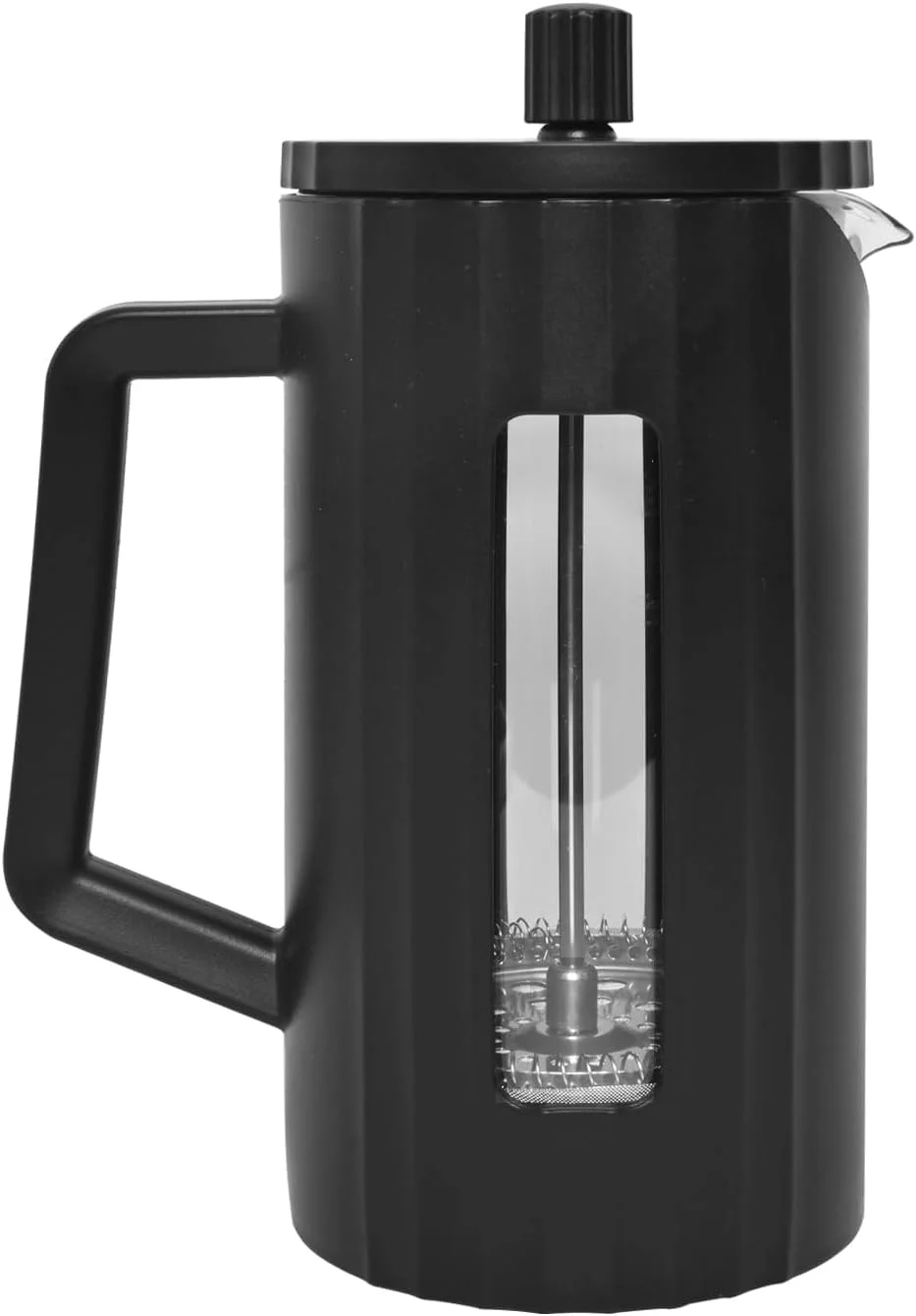 قهوه ساز فرنچ پرس - شیشه بوروسیلیکات با پرس چای استیل 3 لایه، فرنچ پرس بزرگ برای خانه، دفتر، آشپزخانه و مسافرت، طراحی شیک مشکی (مشکی) قهوه ساز فرنچ پرس - شیشه بوروسیلیکات با پرس چای استیل 3 لایه، فرنچ پرس بزرگ برای خانه، دفتر، آشپزخانه و مسافرت، طراحی شیک مشکی (مشکی)