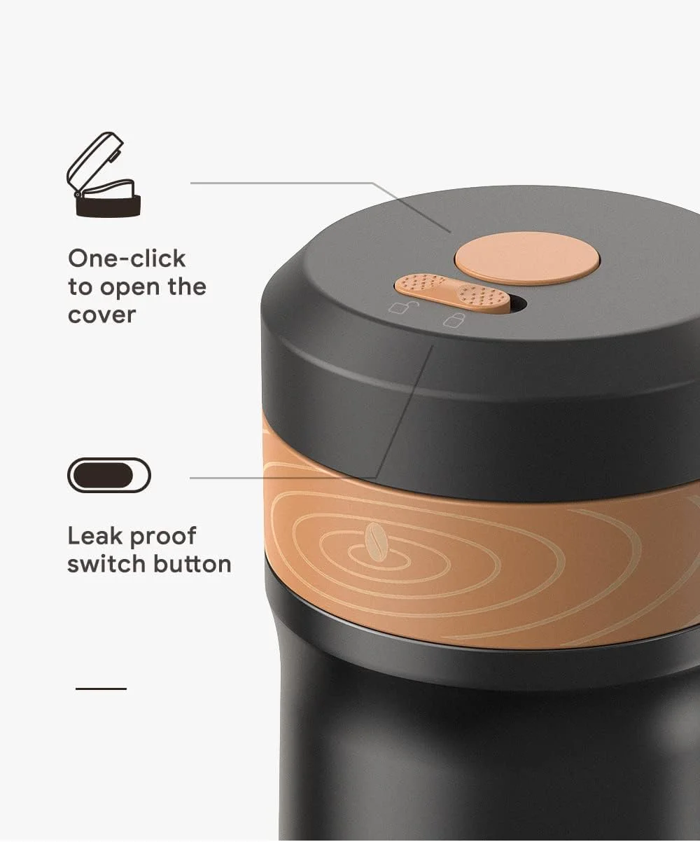 فرنچ پرس، قهوه ساز 320 میلی لیتری، ماگ مسافرتی عایق خلاء استیل ضد زنگ با فیلتر منحصر به فرد، دم آور ضد نشت برای قهوه فیلتری، چای کیسه ای و کف شیر مناسب کمپینگ و فضای باز فرنچ پرس، قهوه ساز 320 میلی لیتری، ماگ مسافرتی عایق خلاء استیل ضد زنگ با فیلتر منحصر به فرد، دم آور ضد نشت برای قهوه فیلتری، چای کیسه ای و کف شیر مناسب کمپینگ و فضای باز