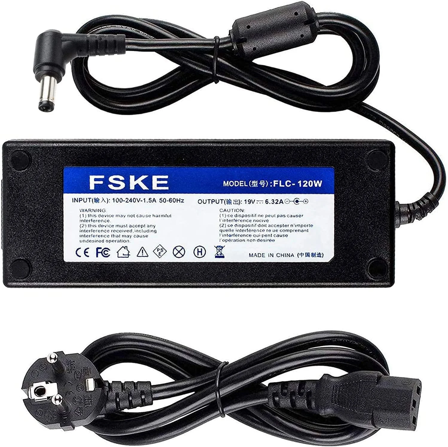 منبع تغذیه لپ تاپ FSKE برای ASUS 19V 6.32A 120W آداپتور شارژر کانکتور: 5.5 * 2.5mm منبع تغذیه لپ تاپ FSKE برای ASUS 19V 6.32A 120W آداپتور شارژر کانکتور: 5.5 * 2.5mm