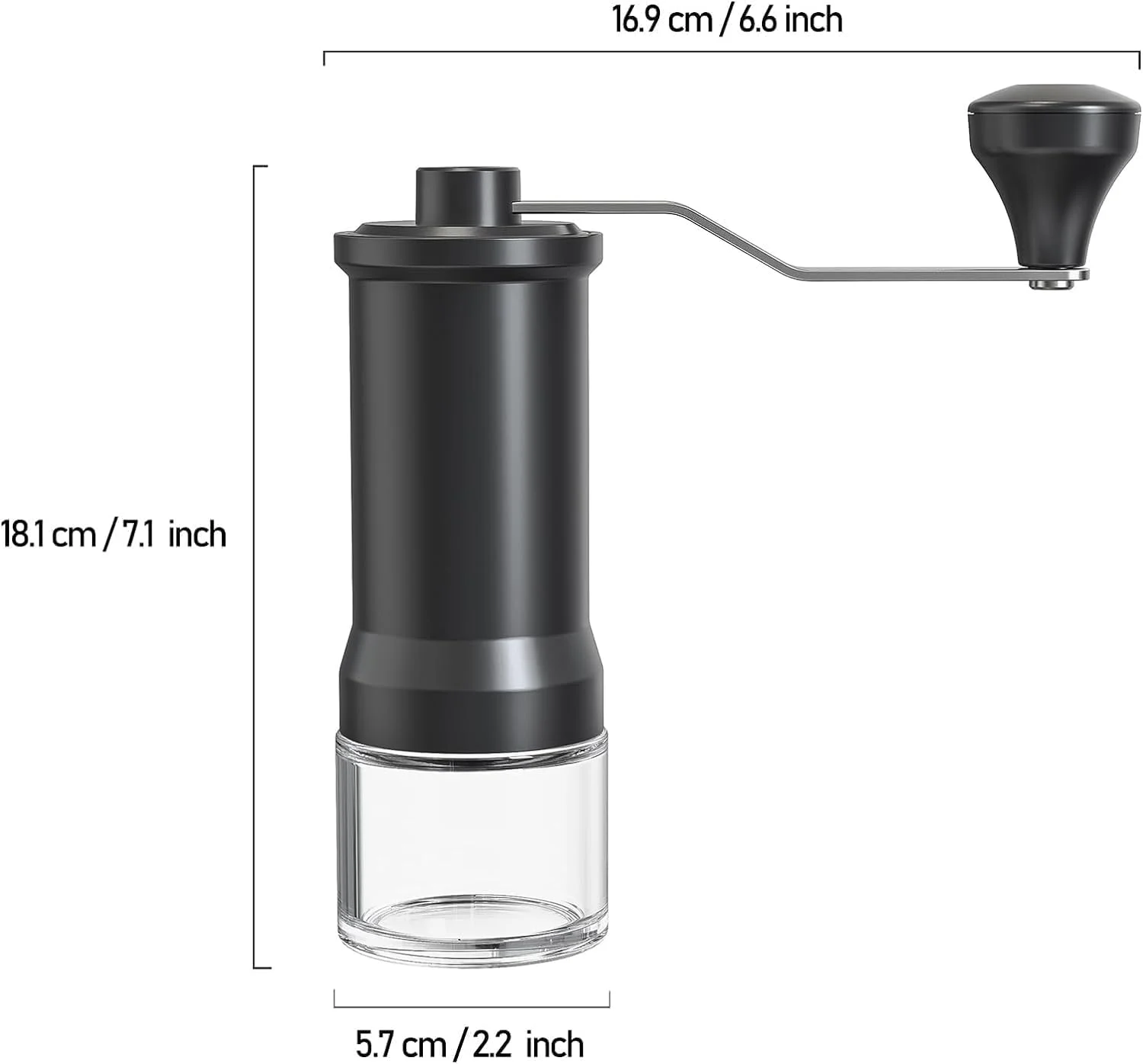آسیاب قهوه دستی KASTWAVE - 5 درجه زبری قابل تنظیم - مناسب برای اسپرسو، قهوه دمی، فرنچ پرس و پور اوور - ایده آل برای خانه، کمپینگ، مسافرت، قابل حمل آسیاب قهوه دستی KASTWAVE - 5 درجه زبری قابل تنظیم - مناسب برای اسپرسو، قهوه دمی، فرنچ پرس و پور اوور - ایده آل برای خانه، کمپینگ، مسافرت، قابل حمل