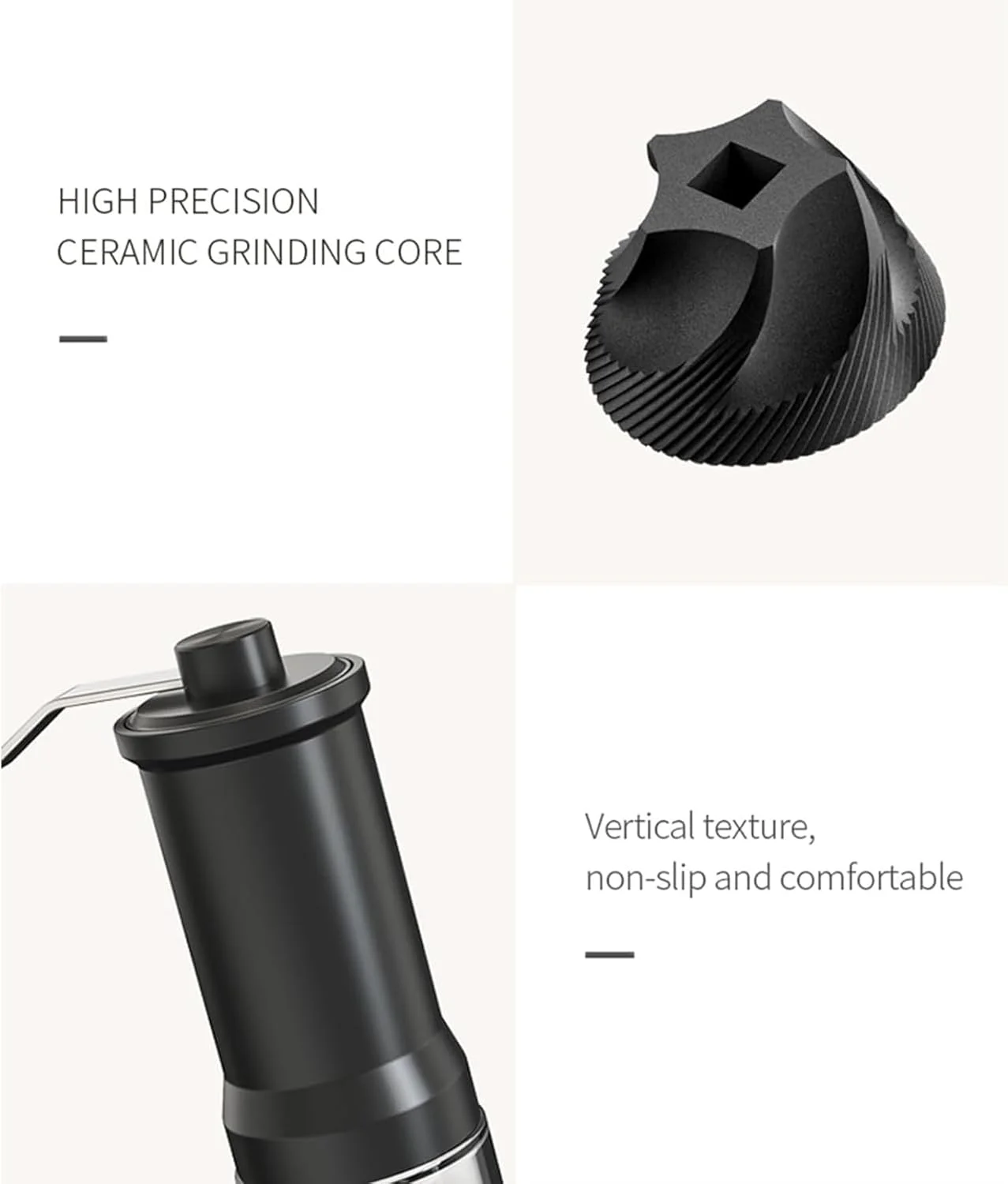 آسیاب قهوه دستی KASTWAVE - 5 درجه زبری قابل تنظیم - مناسب برای اسپرسو، قهوه دمی، فرنچ پرس و پور اوور - ایده آل برای خانه، کمپینگ، مسافرت، قابل حمل آسیاب قهوه دستی KASTWAVE - 5 درجه زبری قابل تنظیم - مناسب برای اسپرسو، قهوه دمی، فرنچ پرس و پور اوور - ایده آل برای خانه، کمپینگ، مسافرت، قابل حمل