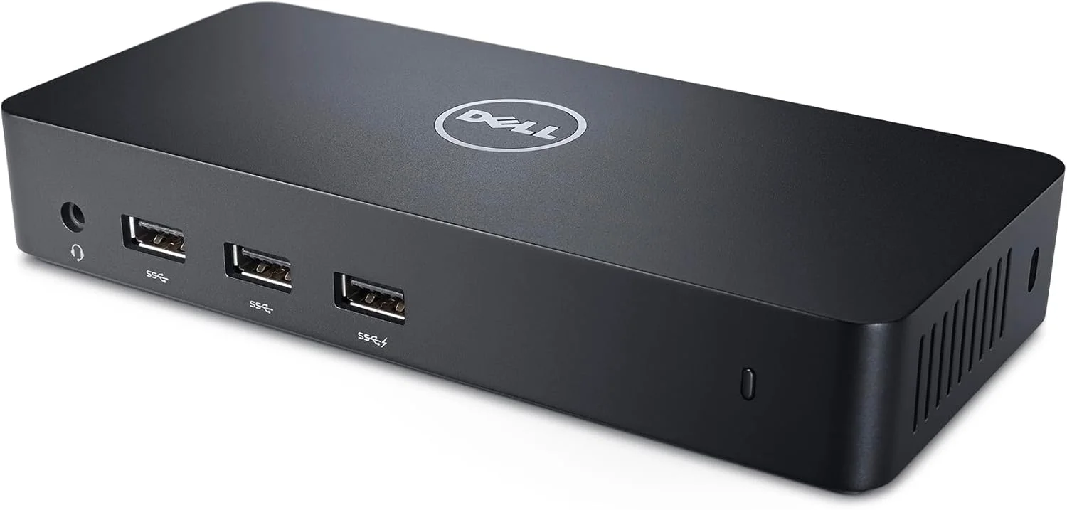 داک استیشن Dell D3100، USB 3.0 Ultra HD Triple Video (DisplayPort، 2x HDMI، 6x USB، RJ45) مشکی - نسخه انگلستان