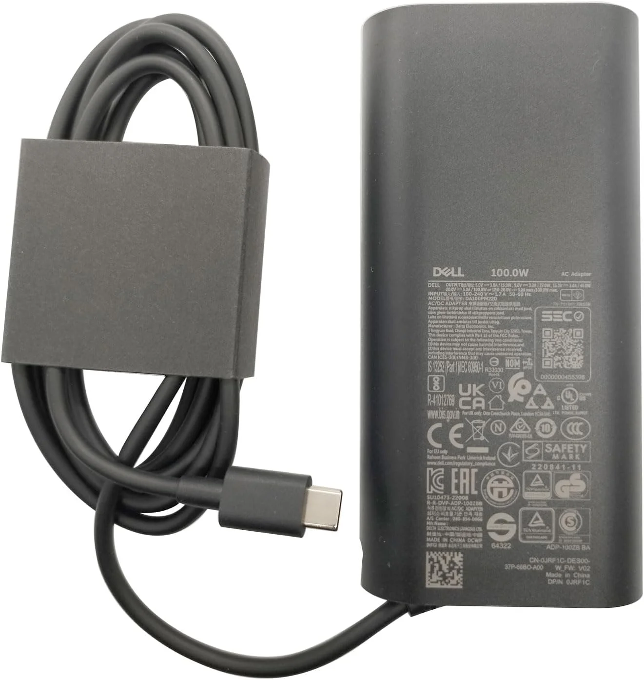 شارژر لپ تاپ دل 100 وات USB Type C مناسب برای Precision 5680 3580 3580 3580 3581، Latitude 5340 7640 7640 7340 5440 5540 9440، Inspiron 14 Plus 7430