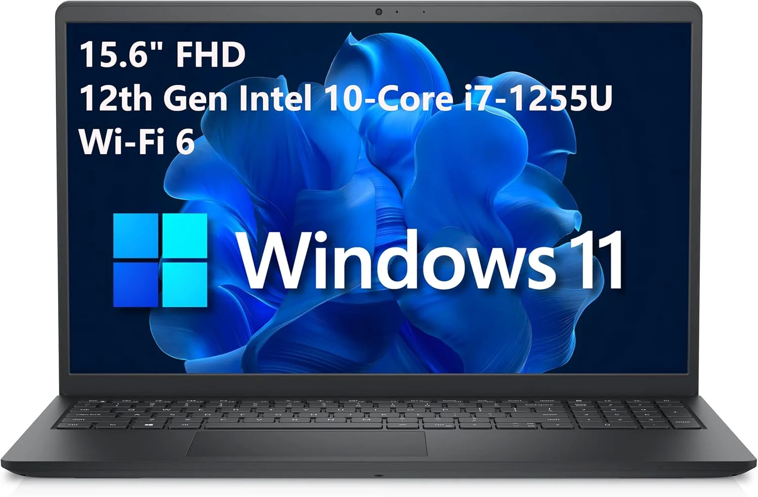 لپ تاپ 15.6 اینچی FHD دل Inspiron 15 3520، پردازنده نسل دوازدهم اینتل 10 هسته ای i7-1255U تا 4.8 گیگاهرتز، 16 گیگابایت رم DDR4، 1 ترابایت PCIe SSD، وای فای 802.11AC، بلوتوث، مشکی زغالی