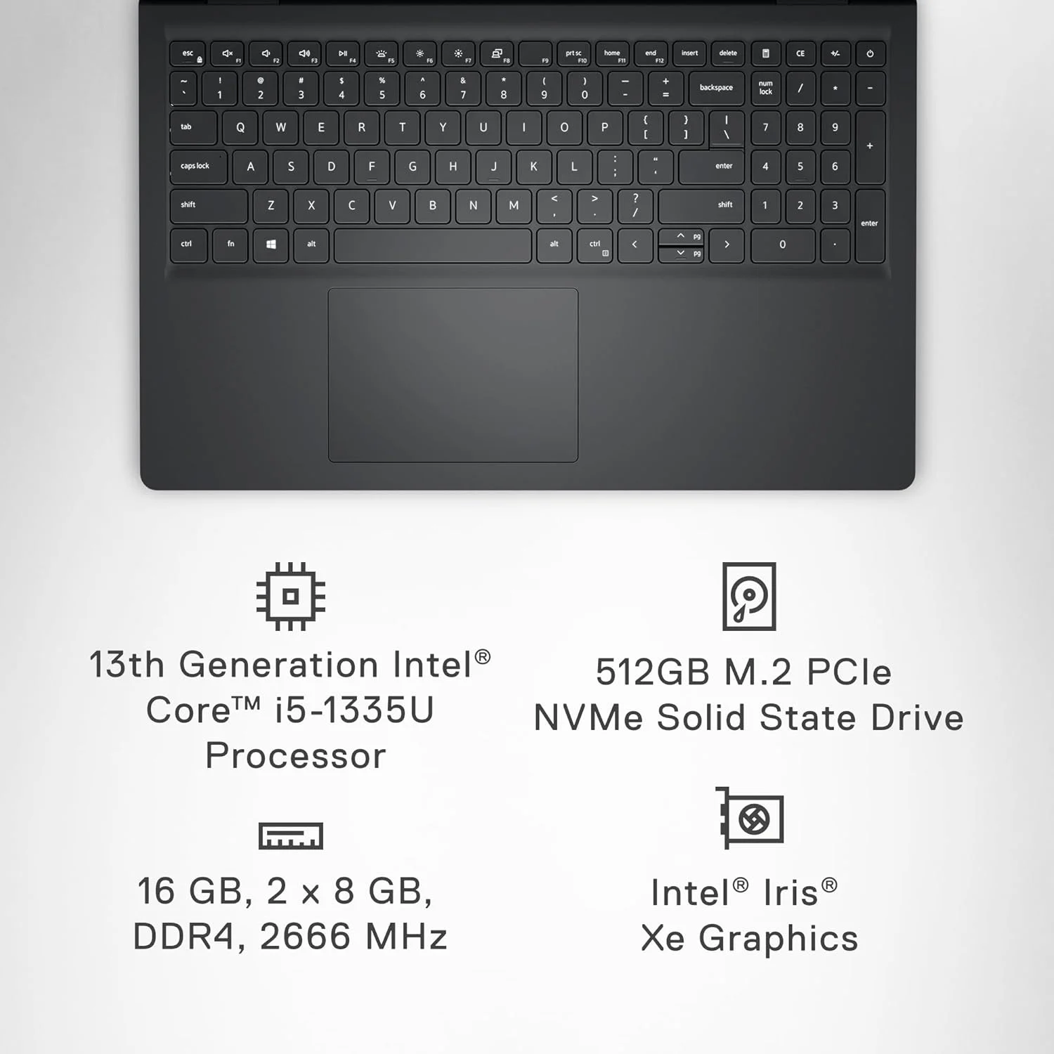 لپ تاپ Dell Inspiron 3530 - صفحه نمایش لمسی 15.6 اینچی FHD (1920 x 1080)، پردازنده Intel Core i5-1335U، رم 16 گیگابایتی DDR4، حافظه SSD 512 گیگابایتی، گرافیک Intel Iris Xe، ویندوز 11 Home - مشکی کربنی لپ تاپ Dell Inspiron 3530 - صفحه نمایش لمسی 15.6 اینچی FHD (1920 x 1080)، پردازنده Intel Core i5-1335U، رم 16 گیگابایتی DDR4، حافظه SSD 512 گیگابایتی، گرافیک Intel Iris Xe، ویندوز 11 Home - مشکی کربنی