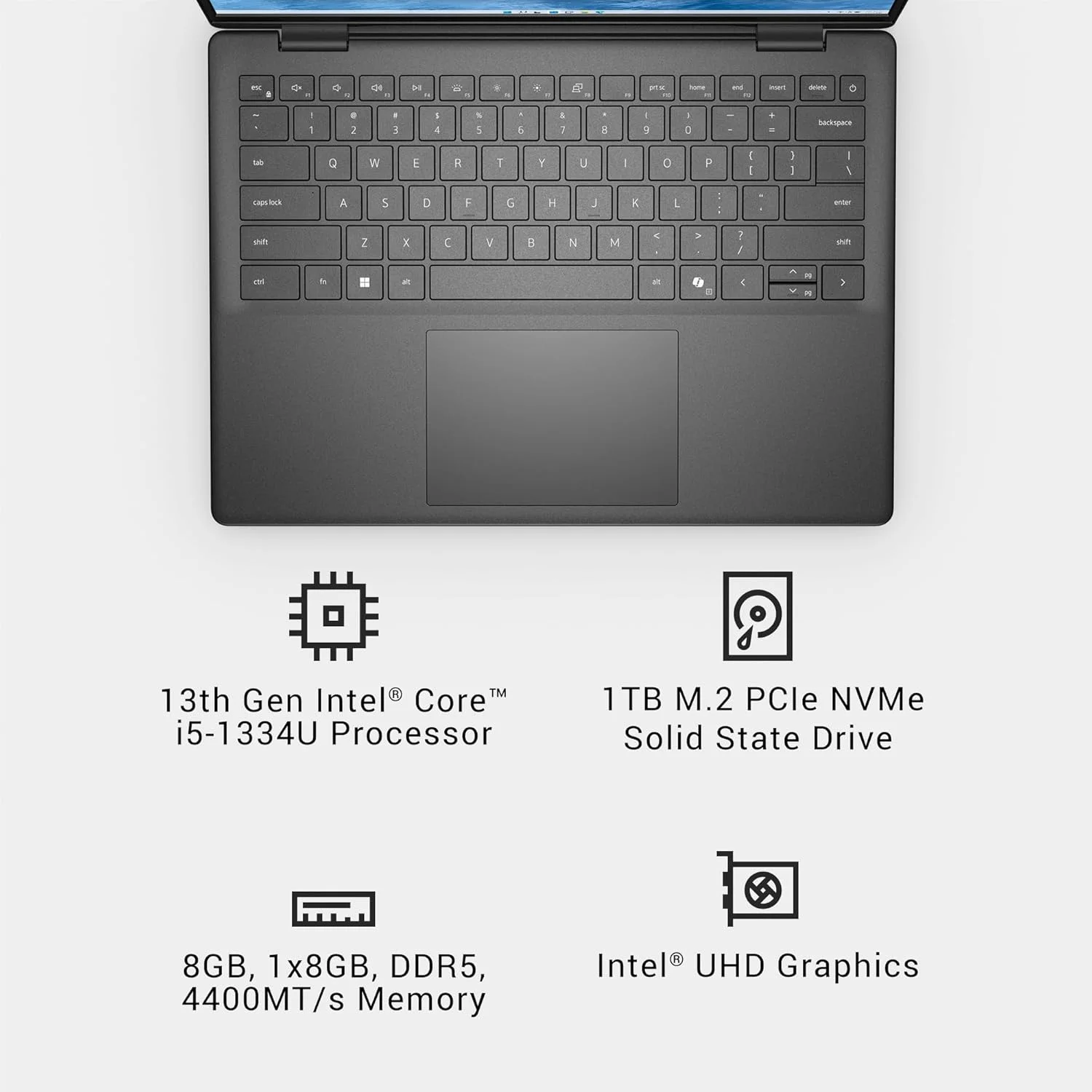 لپ تاپ Dell Inspiron 5440 - صفحه نمایش 14.0 اینچی 16:10 FHD+ (1920 x 1200)، پردازنده Intel Core i5-1334U، رم 8 گیگابایتی DDR5، حافظه SSD 512 گیگابایتی، گرافیک Intel UHD، ویندوز 11 هوم، خدمات در محل - مشکی کربنی لپ تاپ Dell Inspiron 5440 - صفحه نمایش 14.0 اینچی 16:10 FHD+ (1920 x 1200)، پردازنده Intel Core i5-1334U، رم 8 گیگابایتی DDR5، حافظه SSD 512 گیگابایتی، گرافیک Intel UHD، ویندوز 11 هوم، خدمات در محل - مشکی کربنی