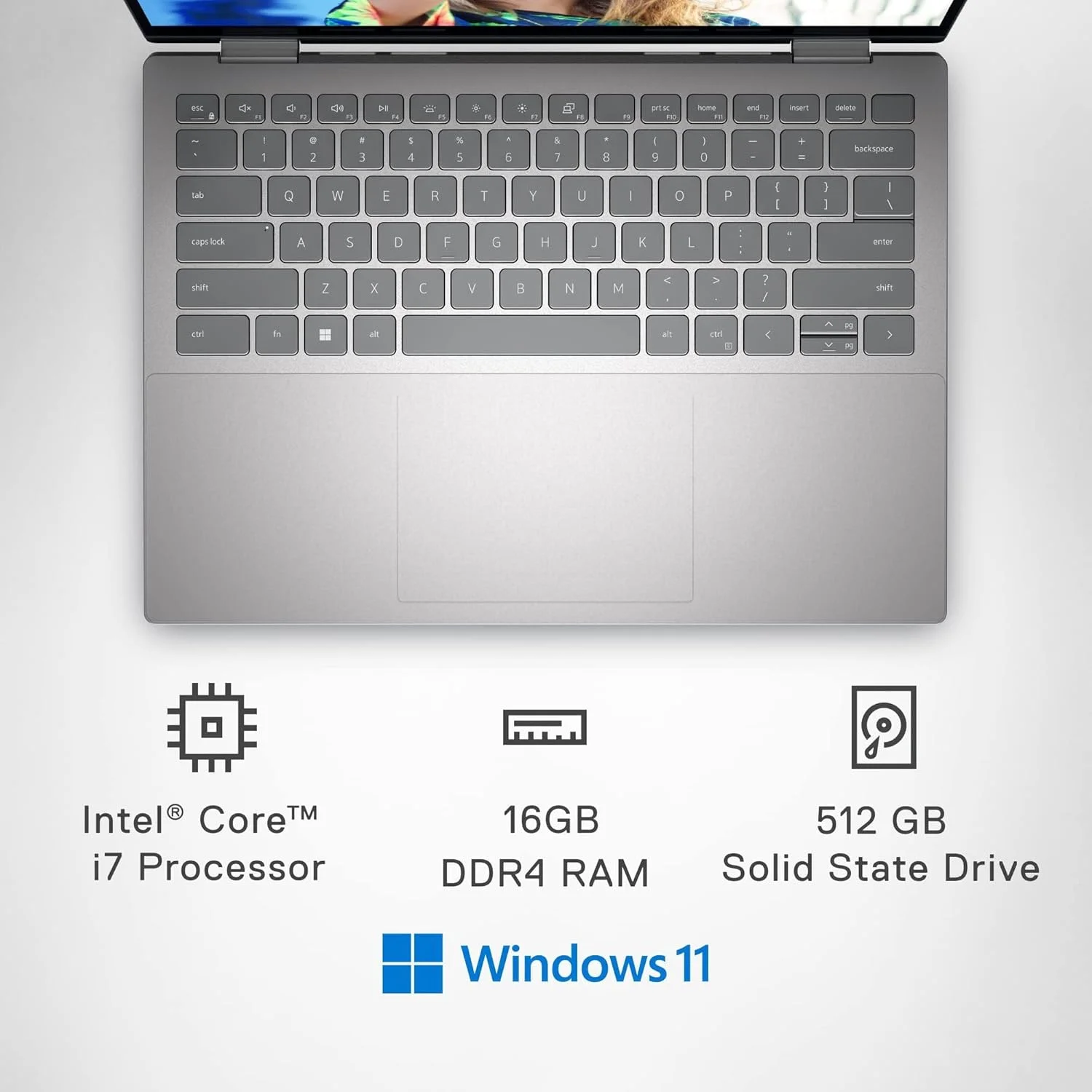 لپ تاپ 2 در 1 دل Inspiron 7420 با صفحه نمایش 14 اینچی FHD+ (1920 x 1200)، نرخ 60 هرتز، 16 گیگابایت رم، 512 گیگابایت SSD، پردازنده Intel Core i7-1255U، گرافیک Intel Iris Xe، HDMI، USB-C، صفحه لمسی (نقره ای) لپ تاپ 2 در 1 دل Inspiron 7420 با صفحه نمایش 14 اینچی FHD+ (1920 x 1200)، نرخ 60 هرتز، 16 گیگابایت رم، 512 گیگابایت SSD، پردازنده Intel Core i7-1255U، گرافیک Intel Iris Xe، HDMI، USB-C، صفحه لمسی (نقره ای)