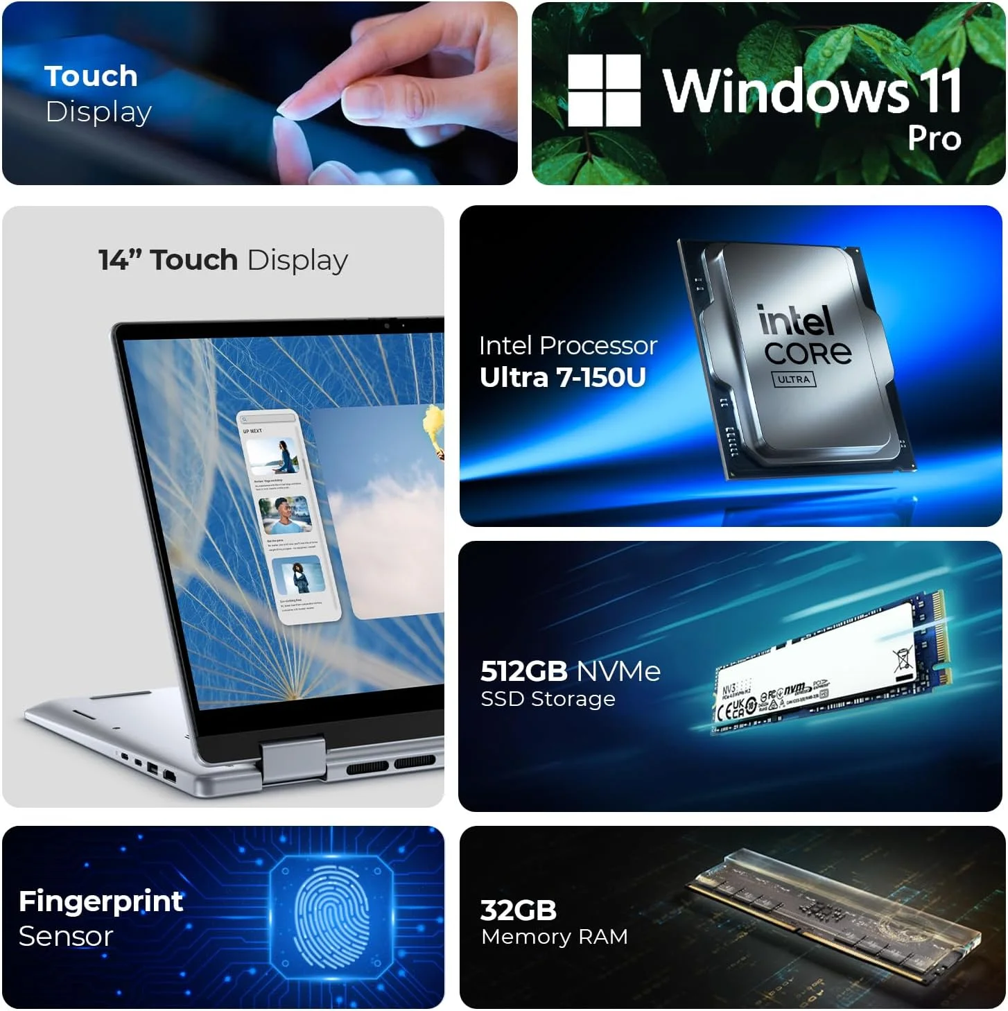 لپ تاپ 2 در 1 دل Inspiron 14-7440، پردازنده Intel Core Ultra 7-150U، رم 32 گیگابایت، SSD 512 گیگابایت، صفحه نمایش لمسی 14 اینچی FHD+، ویندوز 11 پرو با نور پس زمینه صفحه کلید (شامل پایه لپ تاپ First Wave + ماوس بی سیم + پد ماوس + آنتی ویروس) لپ تاپ 2 در 1 دل Inspiron 14-7440، پردازنده Intel Core Ultra 7-150U، رم 32 گیگابایت، SSD 512 گیگابایت، صفحه نمایش لمسی 14 اینچی FHD+، ویندوز 11 پرو با نور پس زمینه صفحه کلید (شامل پایه لپ تاپ First Wave + ماوس بی سیم + پد ماوس + آنتی ویروس)