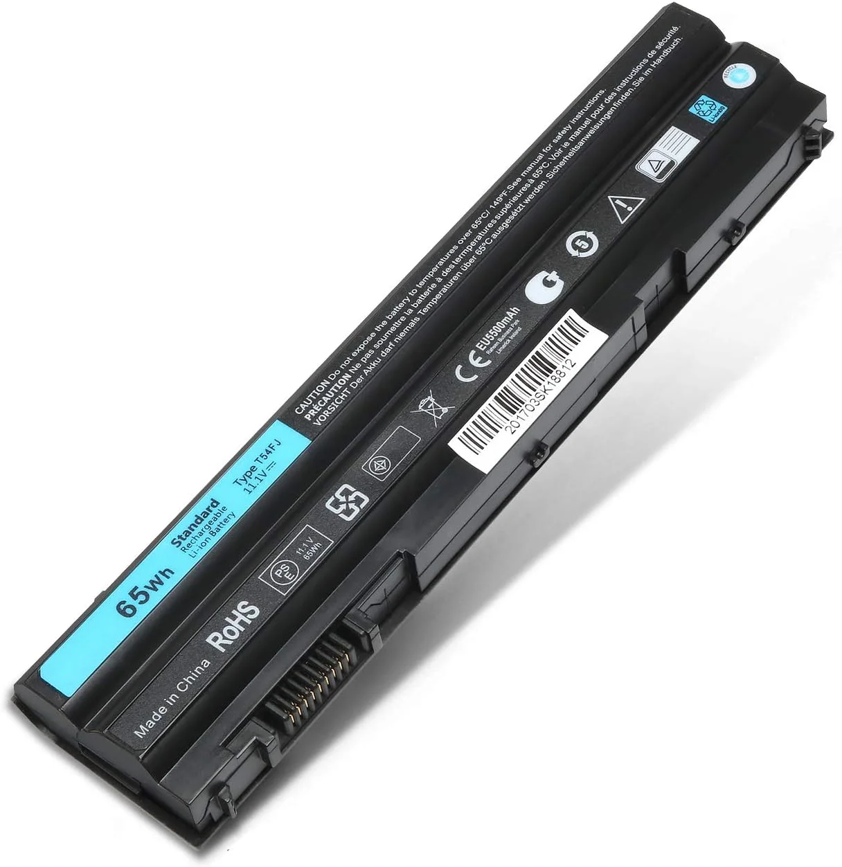 باتری جدید لپ تاپ E6420 T54FJ برای Dell Latitude E5420 E5530 E6430 E6520 E6530 E6440 E6540 E5430 E5520 Inspiron 15R (5520) 17R (5720) 17R (7720) 15R (7520) P/N:8858X T54F3 M5Y0X P8TC7 P9TJ0 R48V