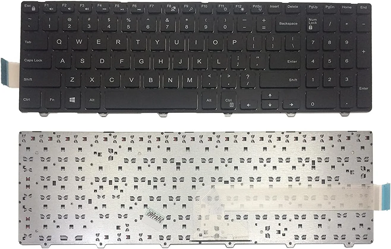 کیبورد لپ تاپ دستگاه دیجیتال سازگار با Dell Inspiron 15 3000 5000 3541 3542 3543 5542 3550 5545 5547 3551 3552 3559 3565 3567 3551 3558 5566 (بدون نور پس زمینه)