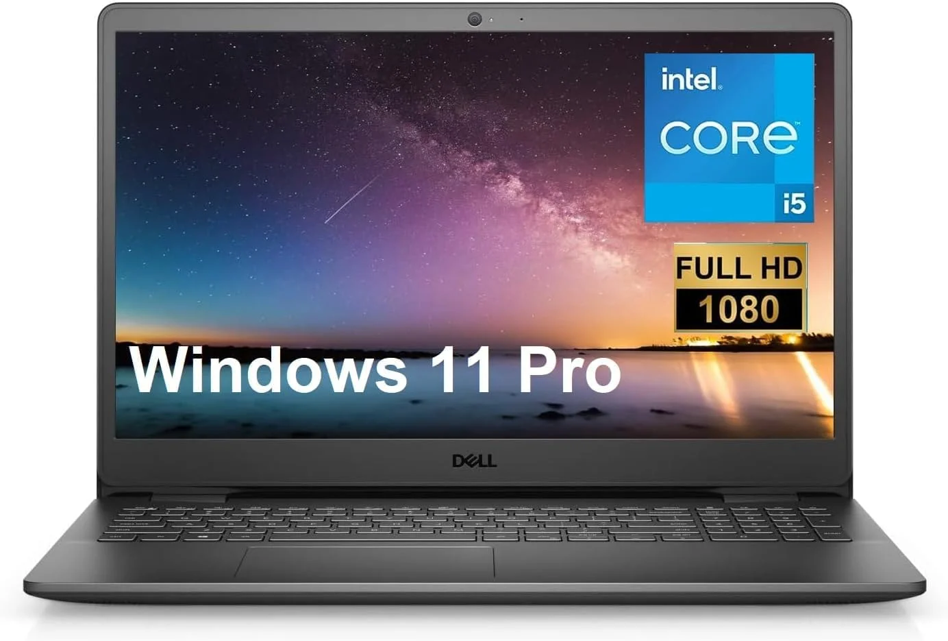 لپ تاپ تجاری DELL Inspiron 15 مدل 2023، صفحه نمایش 15.6 اینچی FHD با رزولوشن 1920x1080، پردازنده نسل دوازدهم Intel i5-1235U با فرکانس 1.30 تا 4.4 گیگاهرتز، 16 گیگابایت رم، 1 ترابایت SSD، ویندوز 11، وب کم، بلوتوث، مشکی کربنی