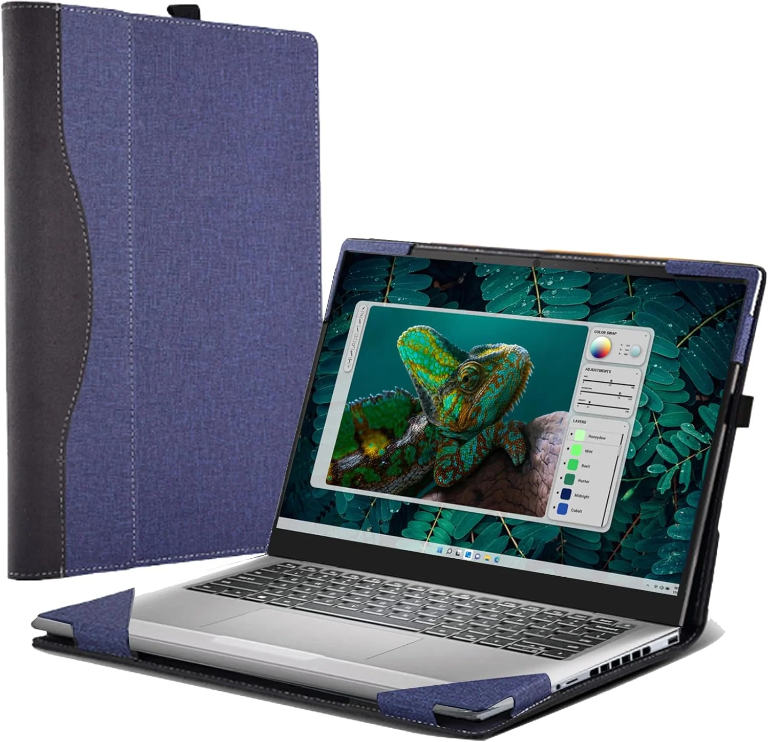 کیف لپ تاپ Gruattreay سازگار با لپ تاپ Dell Inspiron 14 Plus 7440 (2024) کیف جداشدنی چرمی PU 2 در 1 14 اینچی، کاور محافظ نوت بوک (آبی) کیف لپ تاپ Gruattreay سازگار با لپ تاپ Dell Inspiron 14 Plus 7440 (2024) کیف جداشدنی چرمی PU 2 در 1 14 اینچی، کاور محافظ نوت بوک (آبی)