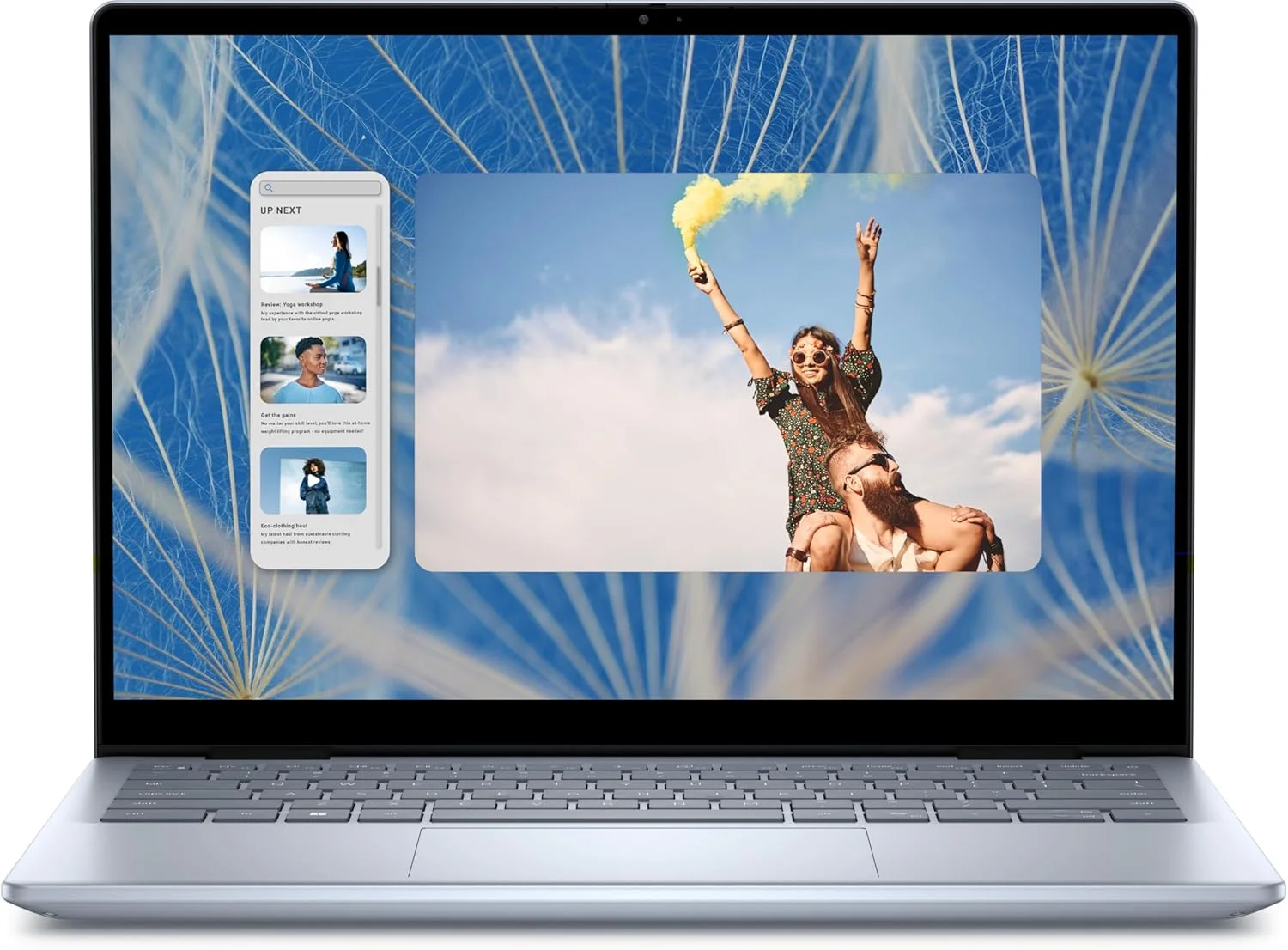 Inspiron 7440 2-in-1، پردازنده Intel Core 7-150U، رم 16 گیگابایت / حافظه SSD 1 ترابایت، صفحه نمایش 14 اینچ FHD+ (صفحه لمسی، x360، حسگر اثر انگشت)، ویندوز 11 هوم، کیبورد انگلیسی با نور پس زمینه، آبی یخی