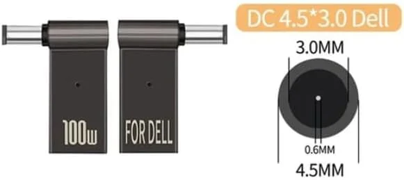 تبدیل کننده USB Type C به 4.5mm 100W PD شارژ برق برای لپ تاپ های Dell Inspiron از Karessories تبدیل کننده USB Type C به 4.5mm 100W PD شارژ برق برای لپ تاپ های Dell Inspiron از Karessories