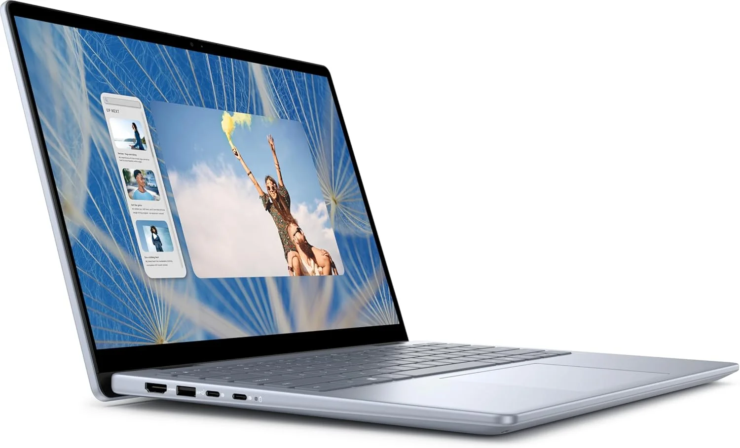 Inspiron 7440 2-in-1، پردازنده Intel Core 7-150U، رم 16 گیگابایت / حافظه SSD 1 ترابایت، صفحه نمایش 14 اینچ FHD+ (صفحه لمسی، x360، حسگر اثر انگشت)، ویندوز 11 هوم، کیبورد انگلیسی با نور پس زمینه، آبی یخی