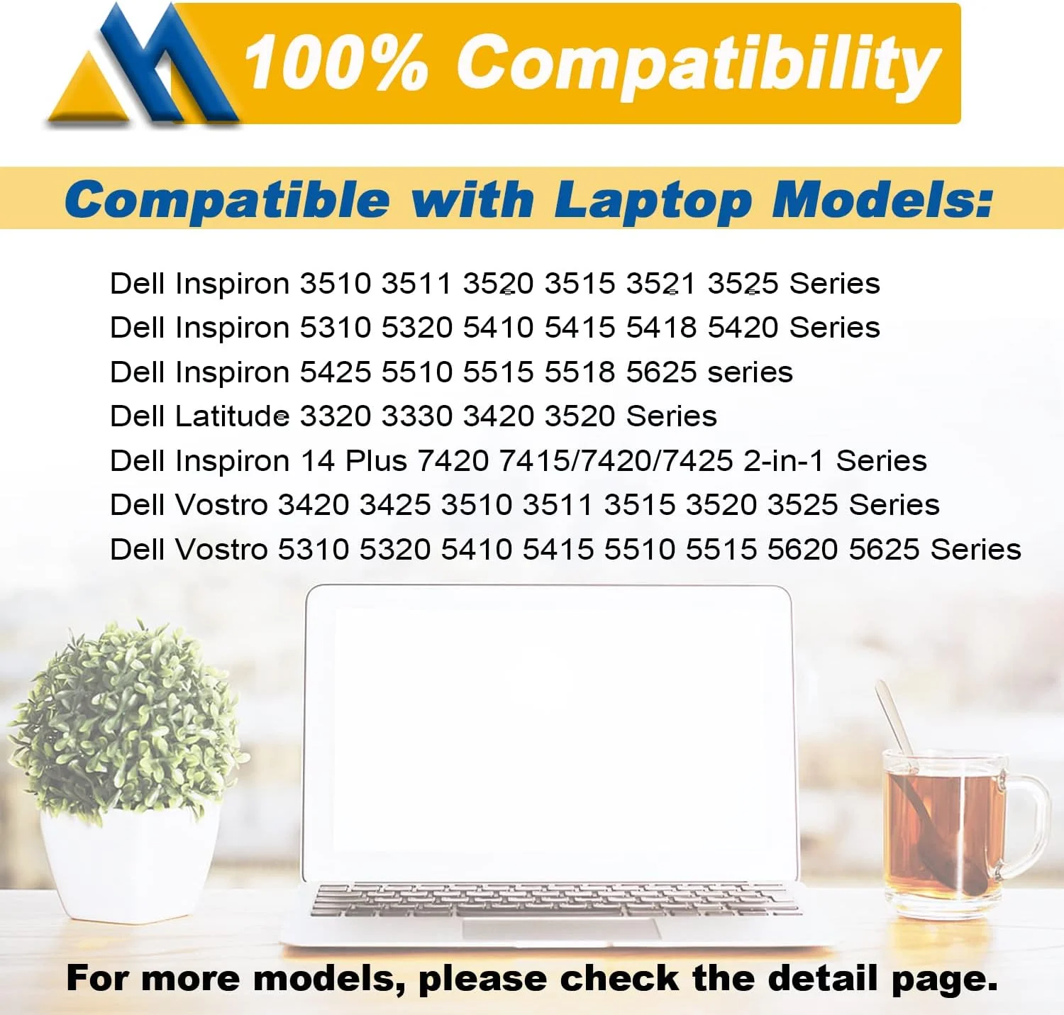 باتری جایگزین Mobik G91J0 41Wh برای Dell Latitude 3320 3330 3420 3520 Inspiron 3510 3511 3515 3525 3530 5310 5410 5418 5510 5515 5518 14 Plus 7420 7415 2-in-1 Vostro 5620 5625 V6W33 TN70C 11.25V