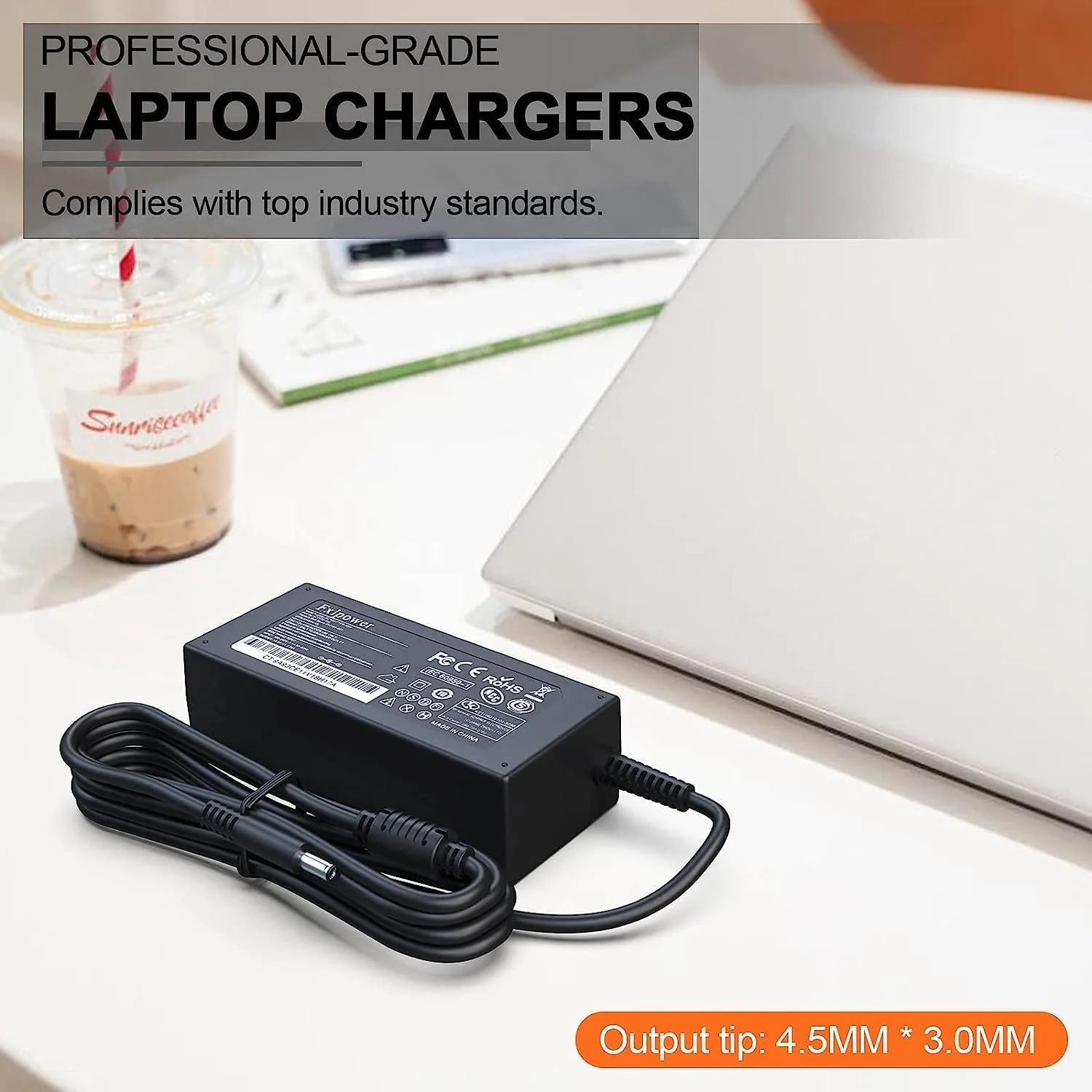 شارژر لپ تاپ دل اینسپایرون NTECH 65W/45W مناسب برای 15-5000/3000/7000 و 17-5000/3000، شارژر برای دل 5559/5568/5758/7779/7348/7359/5567 (اندازه کانکتور (4.5 x 3.0mm) مشکی