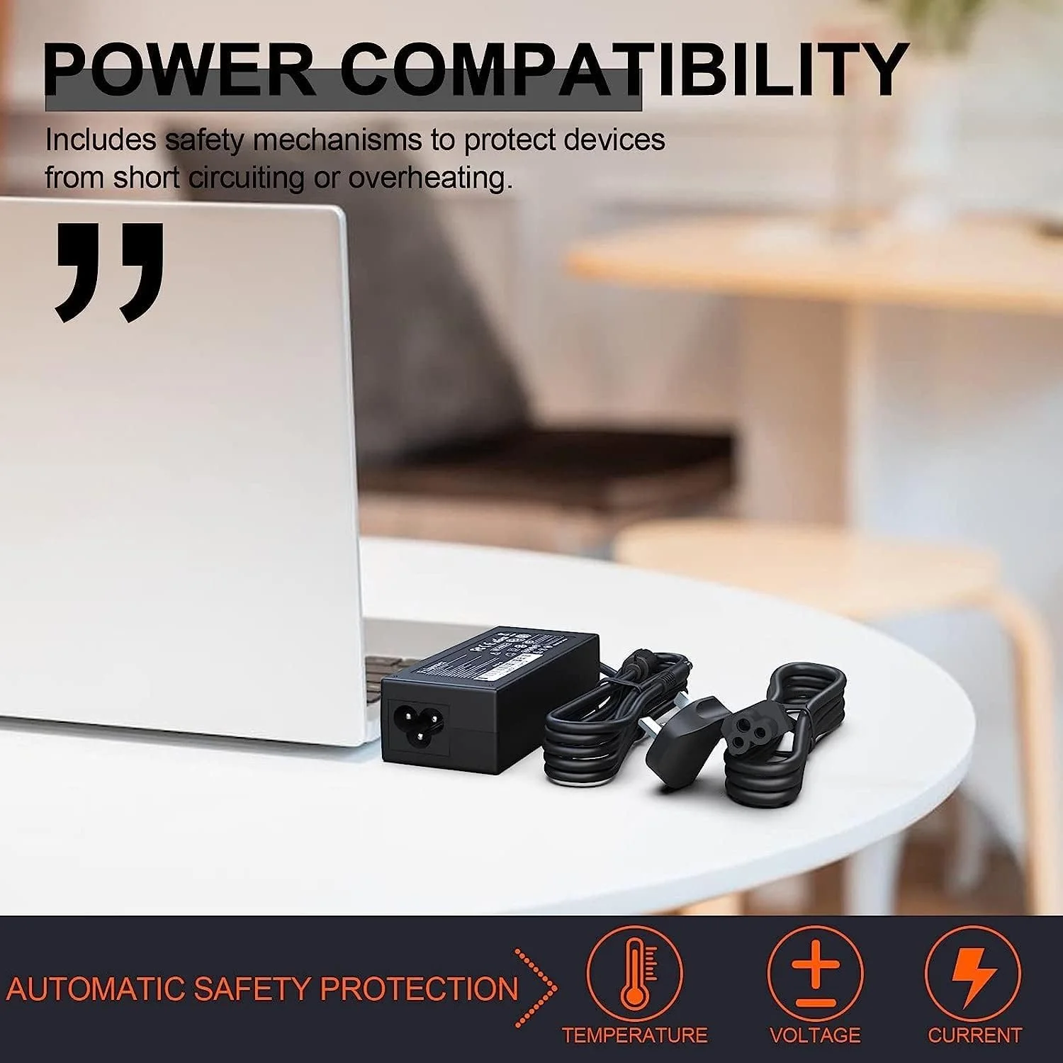 شارژر لپ تاپ دل اینسپایرون NTECH 65W/45W مناسب برای 15-5000/3000/7000 و 17-5000/3000، شارژر برای دل 5559/5568/5758/7779/7348/7359/5567 (اندازه کانکتور (4.5 x 3.0mm) مشکی