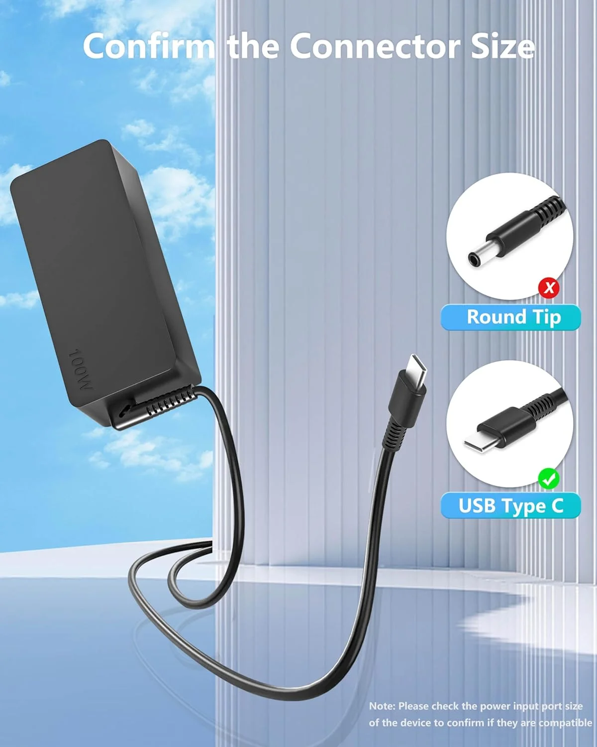 NATNO 100W 90W USB C Laptop Charger for Lenovo ASUS HP Acer MacBook Pro/Air Dell MSIنوع سي شاحن لابتوب Computer Tablet Adapters Compatible with 90W 65W 45W PD3.0 Type C Power Cord
