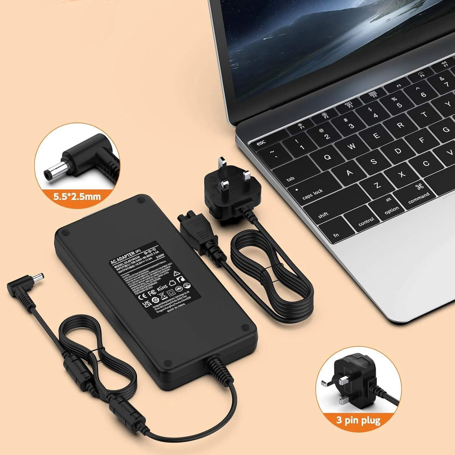شارژر آداپتور 230 واتی سازگار با MSI A12-230P1A A17-230P1A GS65 GS66 GS75 GS76 WS65 WS66 WS75 WS76 Creator 15 17 10sfs-28 سیم برق منبع تغذیه لپ تاپ شارژر آداپتور 230 واتی سازگار با MSI A12-230P1A A17-230P1A GS65 GS66 GS75 GS76 WS65 WS66 WS75 WS76 Creator 15 17 10sfs-28 سیم برق منبع تغذیه لپ تاپ