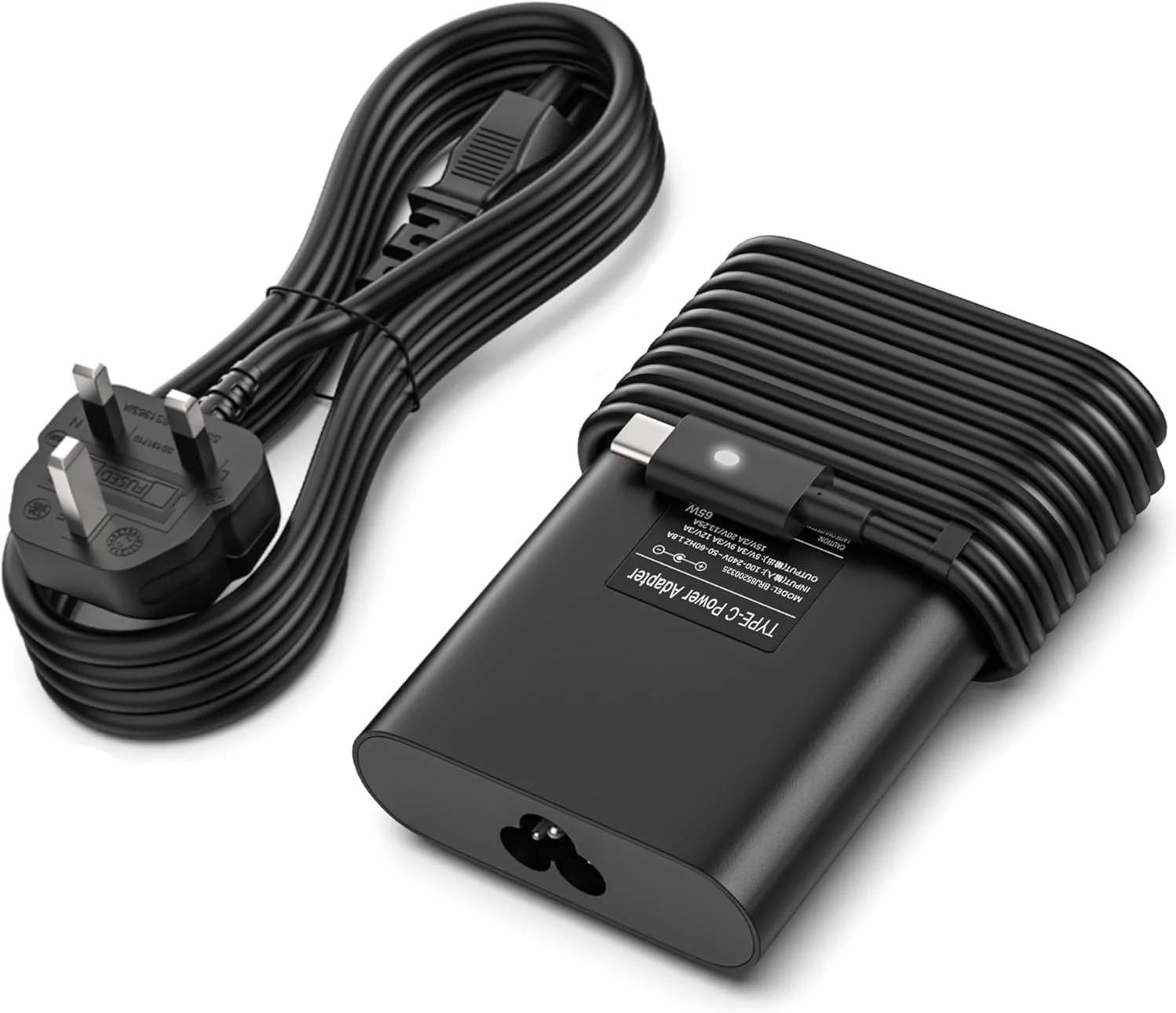 شارژر لپ تاپ 65 واتی Type C سازگار با Dell XPS Latitude 5540 5440 5520 7420 7440 7530، Lenovo، Thinkpad، HP، MSI، Huawei، Samsung، ASUS، Acer، MacBook Pro/Air آداپتور برق USB C جهانی