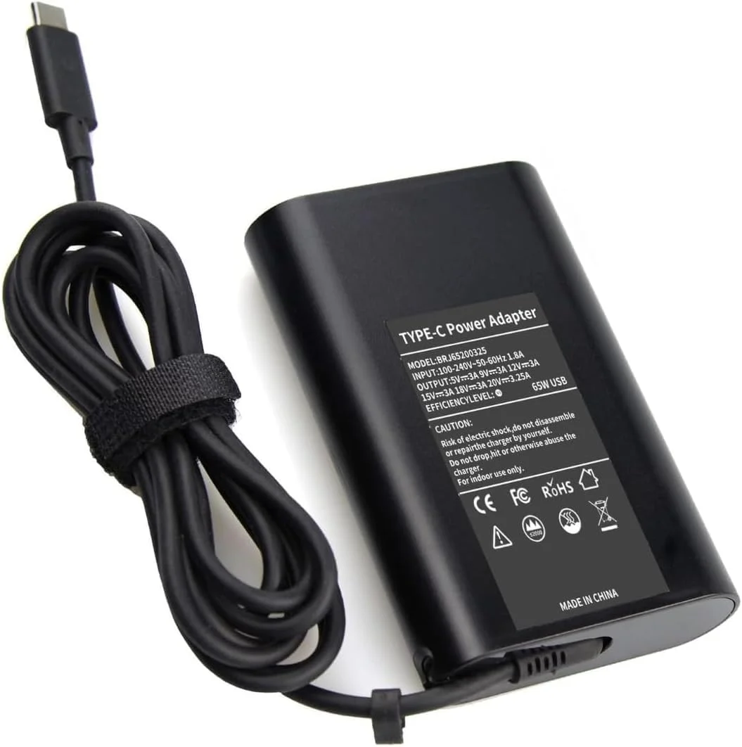شارژر لپ تاپ 65 واتی Type C سازگار با Dell XPS Latitude 5540 5440 5520 7420 7440 7530، Lenovo، Thinkpad، HP، MSI، Huawei، Samsung، ASUS، Acer، MacBook Pro/Air آداپتور برق USB C جهانی شارژر لپ تاپ 65 واتی Type C سازگار با Dell XPS Latitude 5540 5440 5520 7420 7440 7530، Lenovo، Thinkpad، HP، MSI، Huawei، Samsung، ASUS، Acer، MacBook Pro/Air آداپتور برق USB C جهانی