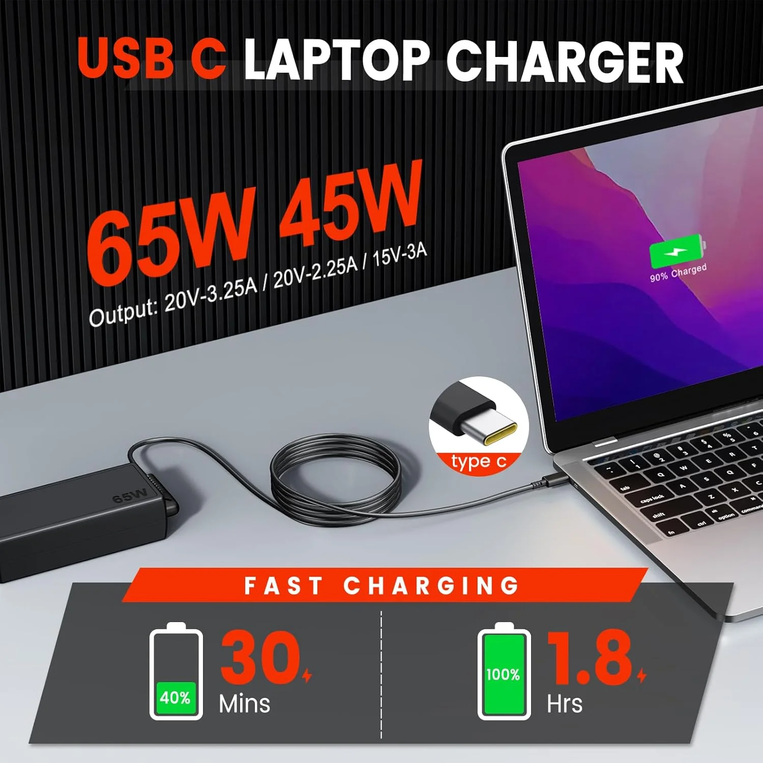 شارژر 65 واتی USB C شیولو، شارژر 45 واتی برای لپتاپهای Lenovo ThinkPad Yoga، HP Chromebook، منبع تغذیه برای Dell Latitude XPS، Huawei، آداپتور شارژر Type C برای MacBook Pro Air Asus Acer Samsung Google شارژر 65 واتی USB C شیولو، شارژر 45 واتی برای لپتاپهای Lenovo ThinkPad Yoga، HP Chromebook، منبع تغذیه برای Dell Latitude XPS، Huawei، آداپتور شارژر Type C برای MacBook Pro Air Asus Acer Samsung Google