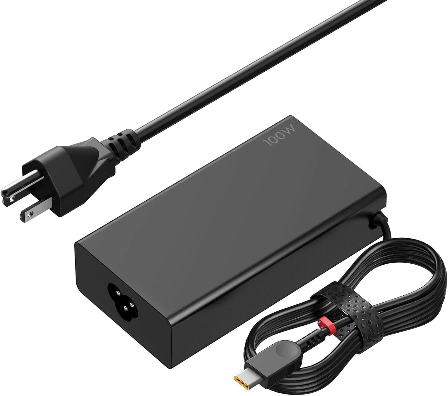 شارژر 100 واتی USB C مدل FUTUROSP، شارژ سریع سازگار با لنوو، ThinkPad، اچ پی، ایسوس، مک بوک، MSI، Dell، شارژر تبلت کامپیوتر، آداپتور، کابل برق سازگار با 90W 65W 45W