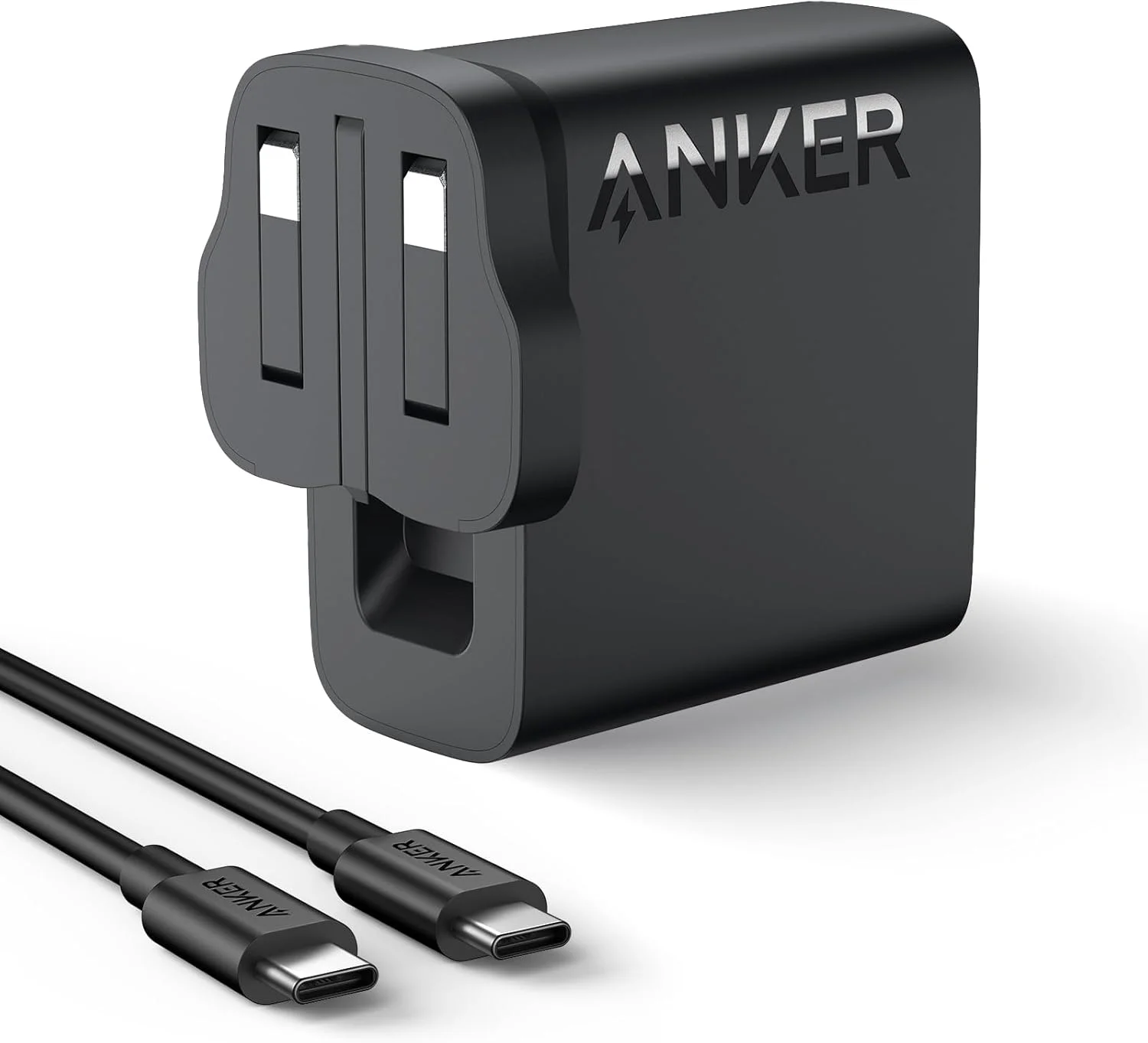 شارژر انکر مک بوک پرو، شارژر 100 واتی USB C، شارژر سریع جمع و جور و تاشو برای مک بوک پرو، مک بوک ایر، آیفون، سامسونگ S25/S24، آیپد پرو و ​​همه دستگاه های USB C، شامل کابل 5 فوتی USB C به USB C