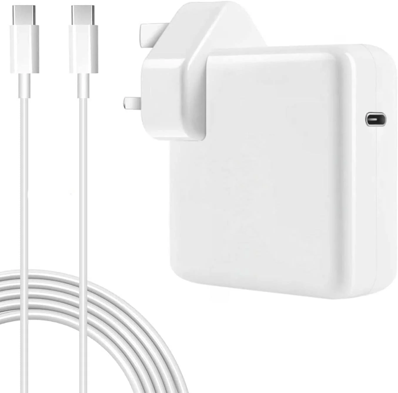 شارژر سریع 96 واتی USB-C پریتزکر، آداپتور برق Type C جایگزین برای MacBook Pro 16/15/14/13 اینچی، Air، 12 اینچی - شامل کابل USB-C به C (2 متر)