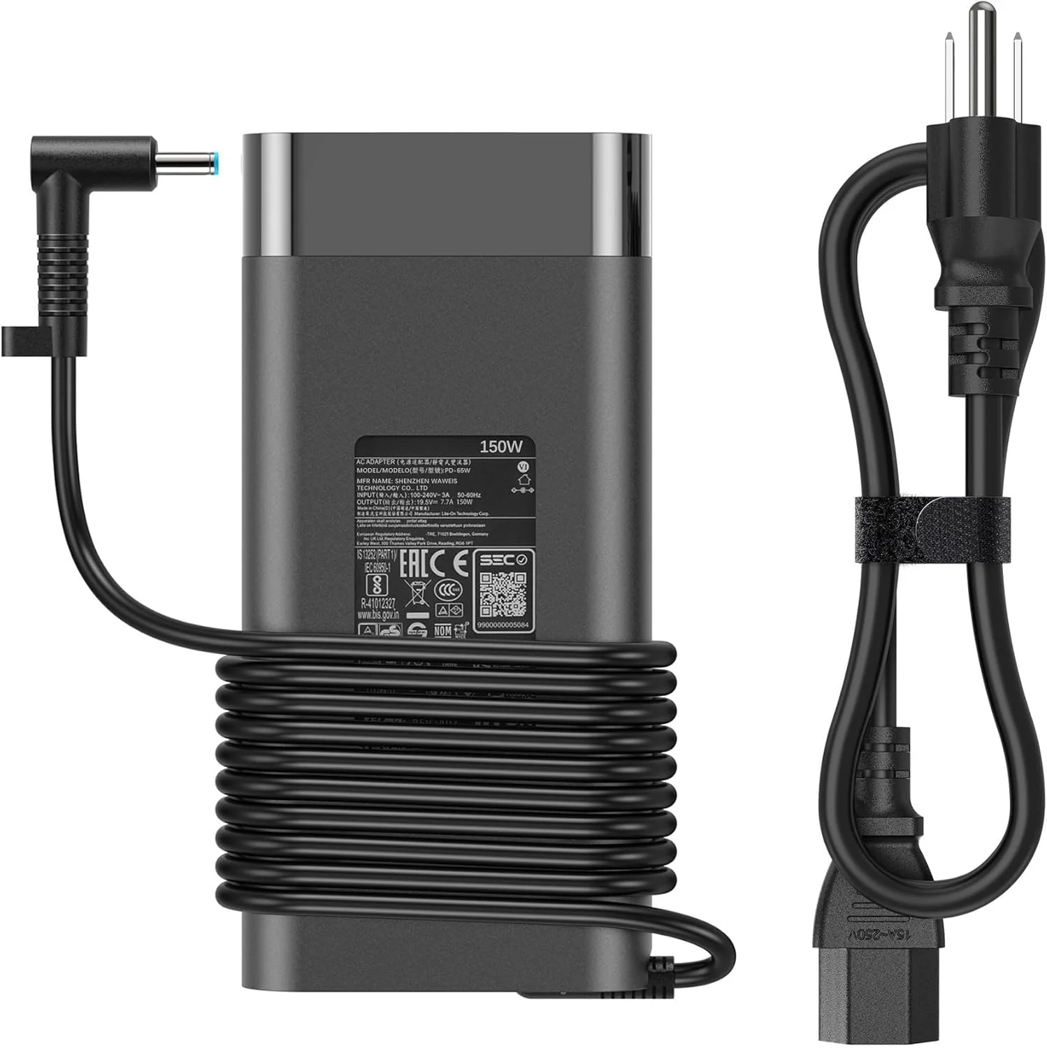 شارژر لپ تاپ 150 واتی مناسب برای HP ZBook 15 16 17 15U 15V G3 G4 G5 G6 G7 G8 ایستگاه های کاری موبایل، آداپتور AC 19.5V/7.7A برای لپ تاپ های گیمینگ HP Studio G3 G4 G5 G6 G7 G8 OMEN Pavilion Victus 15 17