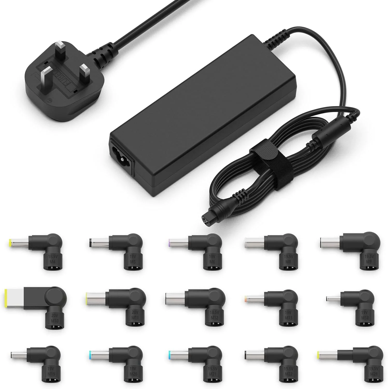 شارژر جهانی لپ تاپ 90 وات 65 وات سازگار با HP Lenovo Dell Acer Asus Geteway Samsung Notebook Ultrabook Chromebook Computer Charger آداپتور برق با 15 سر