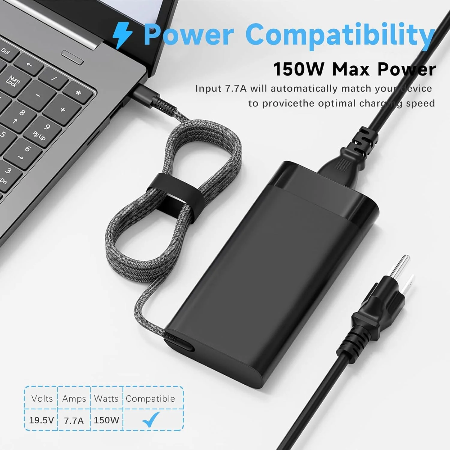 شارژر لپ تاپ 150 واتی مناسب برای HP ZBook 15 16 17 15U 15V G3 G4 G5 G6 G7 G8 ایستگاه های کاری موبایل، آداپتور AC 19.5V/7.7A برای لپ تاپ های گیمینگ HP Studio G3 G4 G5 G6 G7 G8 OMEN Pavilion Victus 15 17 شارژر لپ تاپ 150 واتی مناسب برای HP ZBook 15 16 17 15U 15V G3 G4 G5 G6 G7 G8 ایستگاه های کاری موبایل، آداپتور AC 19.5V/7.7A برای لپ تاپ های گیمینگ HP Studio G3 G4 G5 G6 G7 G8 OMEN Pavilion Victus 15 17