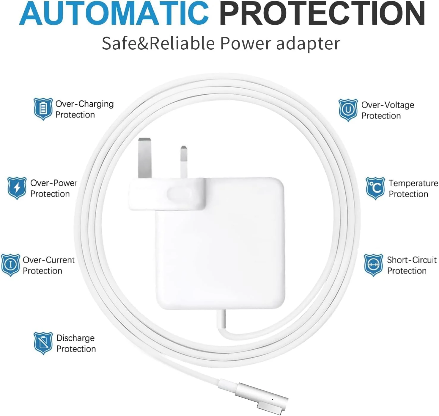 شارژر 45 واتی مک بوک پرو STS، آداپتور برق L-Tip جایگزین شارژر لپ تاپ سازگار با مک بوک ایر/پرو 13 اینچی و مدل های 2009/2010/2011-Mid/2012 A1244/A1269/A1270/1466 - سفید (45W ~ L) شارژر 45 واتی مک بوک پرو STS، آداپتور برق L-Tip جایگزین شارژر لپ تاپ سازگار با مک بوک ایر/پرو 13 اینچی و مدل های 2009/2010/2011-Mid/2012 A1244/A1269/A1270/1466 - سفید (45W ~ L)