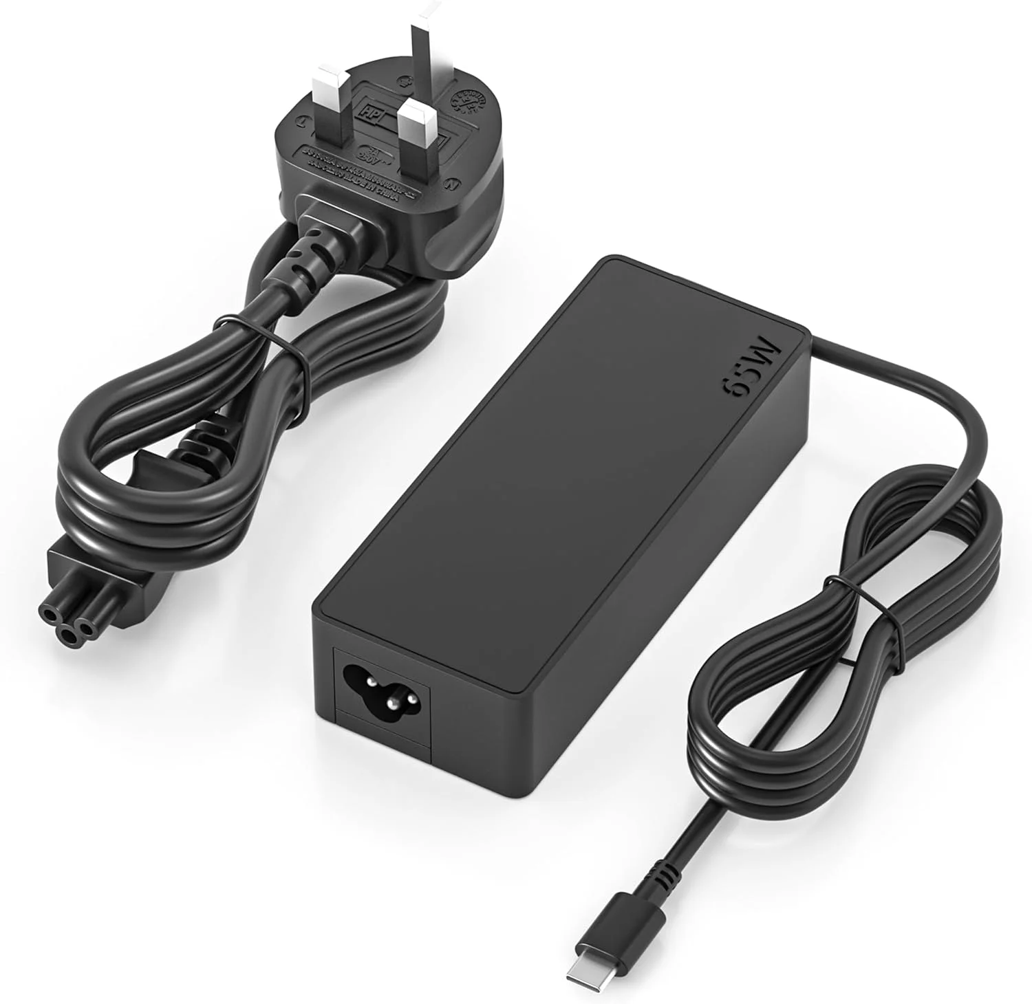 شارژر لپ تاپ 65 واتی USB C ناتنو برای لنوو ThinkPad Yoga، اچ پی Chromebook X360 Spectre X360، دل Chromebook Latitude XPS، ایسر Chromebook، کابل برق تایپ C هوآوی Matebook